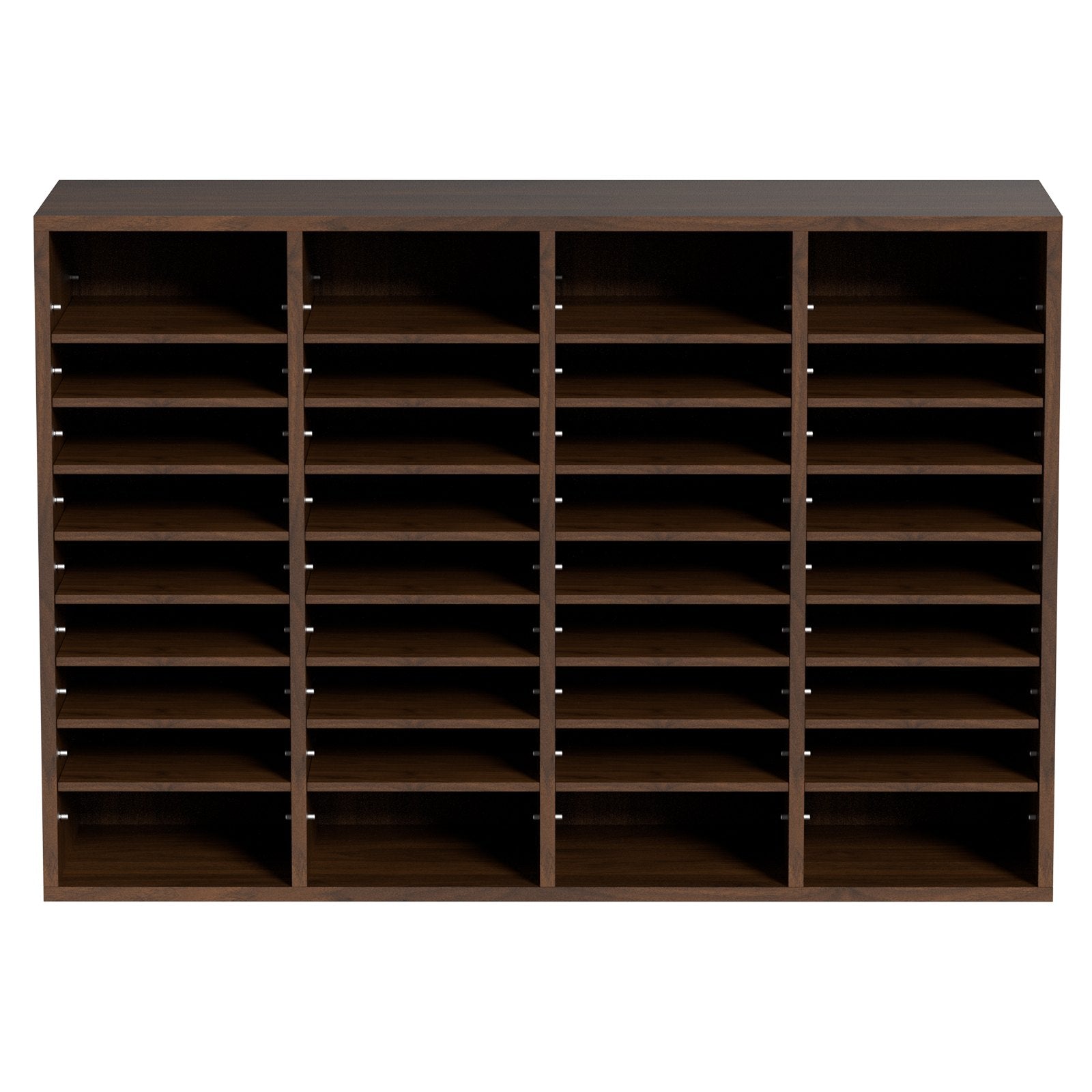 VEVOR Literature Organizers, 36 Compartments Office Mailbox with Adjustable Shelves, Wood Literature Sorter 39.3x12x26.8 inches for Office, Home, Classroom, Mailrooms Organization, EPA Certified Brown