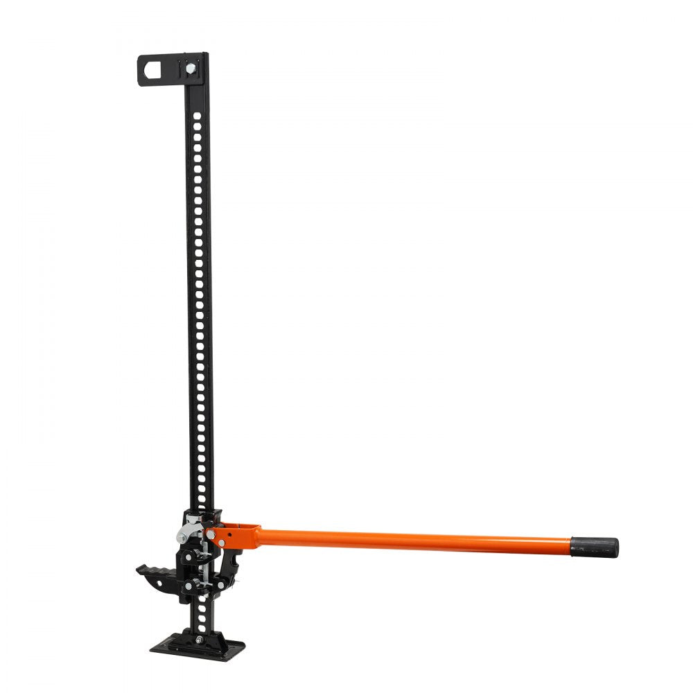 VEVOR High Lift Farm Jack, 48" Utility Farm Jack, 7000 lbs Capacity Ratcheting Off Road Utility Jack, Heavy-Duty Farm Jack for Tractor, Truck, SUV, Bumper Lift, Orange