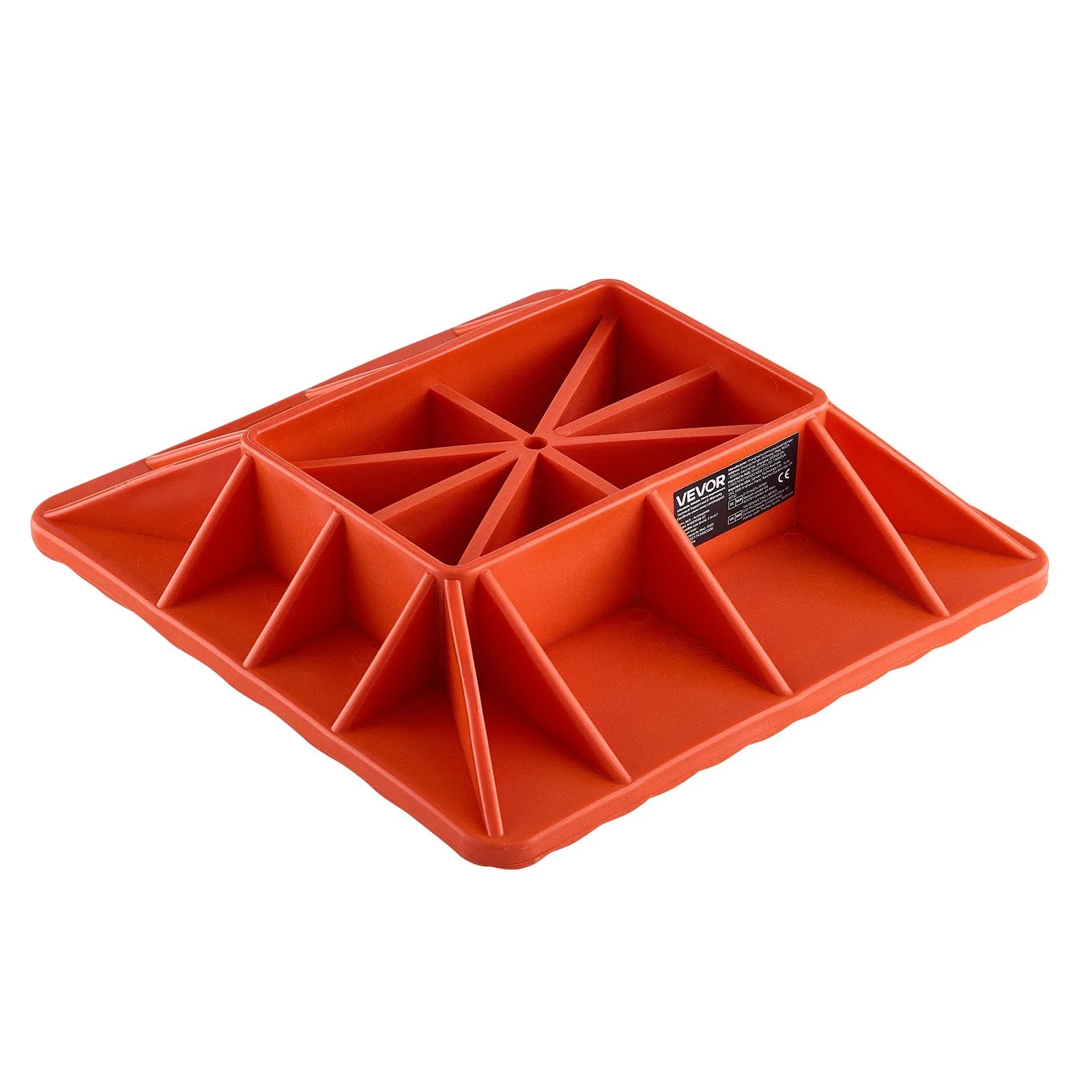VEVOR High Lift Jack Base and Handle Keeper, 11.6" x 11.6" Off Road Jack Stand Base with 7000 Pound Capacity, Heavy-Duty Farm Jacks Support Stand for Most Jacks with 7.3" x 4.7" Base, Red