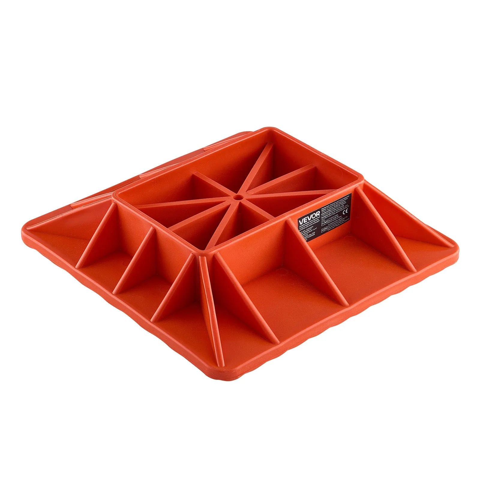 VEVOR High Lift Jack Base and Handle Keeper, 11.6" x 11.6" Off Road Jack Stand Base with 7000 Pound Capacity, Heavy-Duty Farm Jacks Support Stand for Most Jacks with 7.3" x 4.7" Base, Red