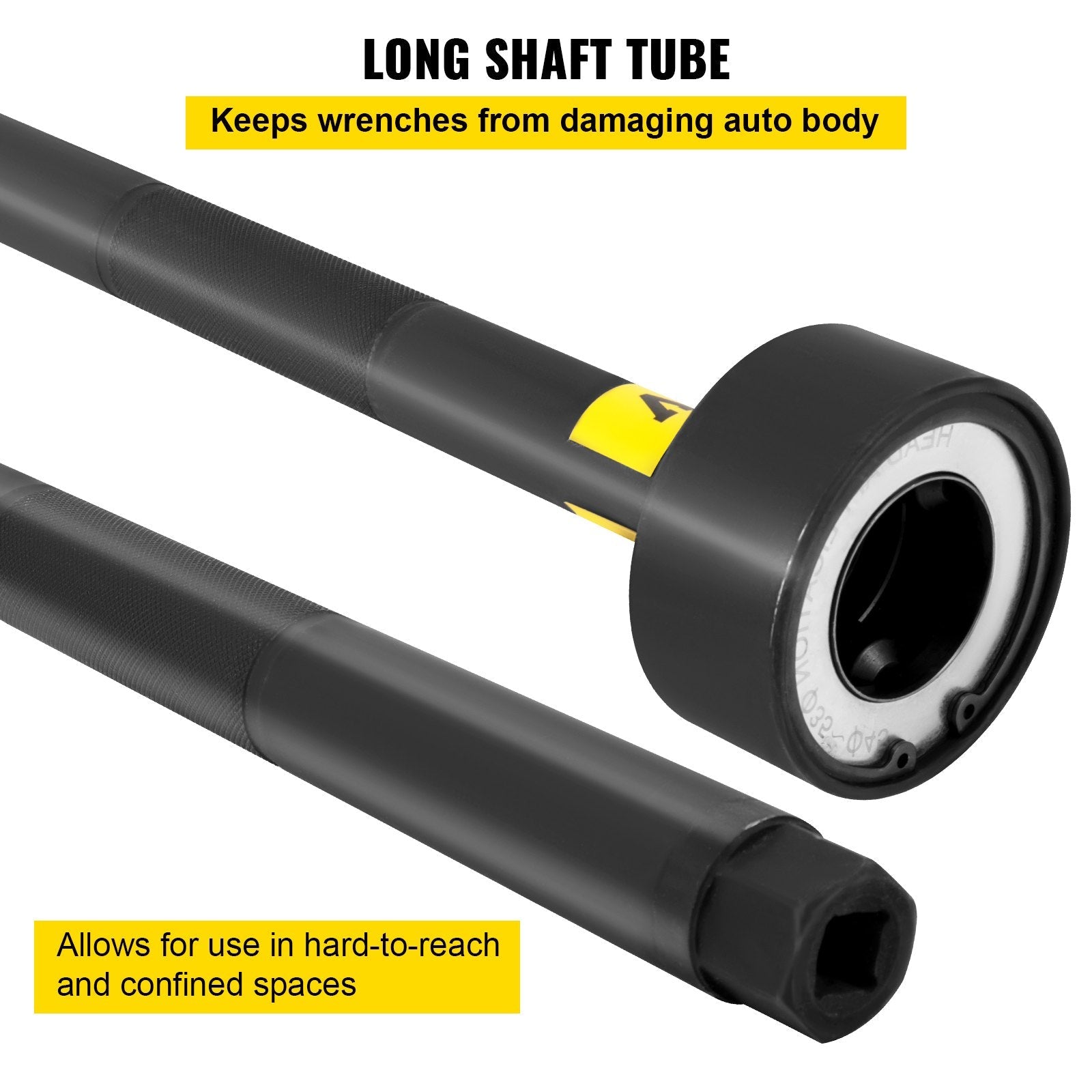VEVOR Inner Tie Rod Tool, 35 mm - 45 mm Universal Tie Rod Removal Tool, 30 mm Drive Tube Tie Rods Tool, Heavy-Duty Steel Inner Tie Rod Removal Tool for Vehicles