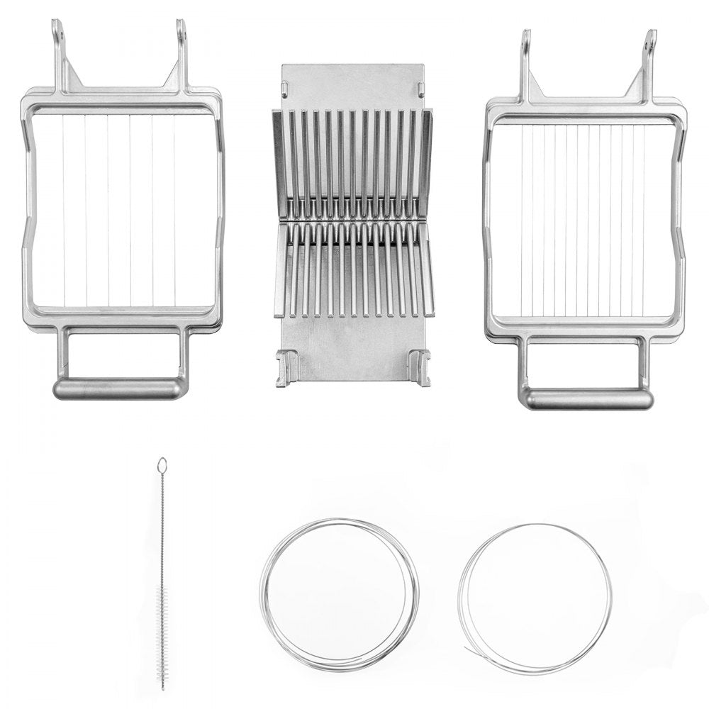 VEVOR Cheese Cutter With Wire 1 cm & 2 cm Cheeser Butter Cutting Blade Replaceable Cheese Slicer Wire, Aluminum Alloy Commercial Cheese Slicer w/ 304 Stainless Steel Wire Kitchen Cooking Baking Tool