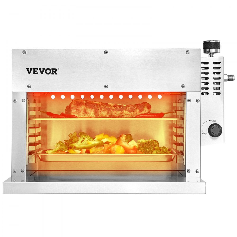 VEVOR Propane Steak Grill 1500°F Portable Infrared Broiler for Outdoor Barbecue