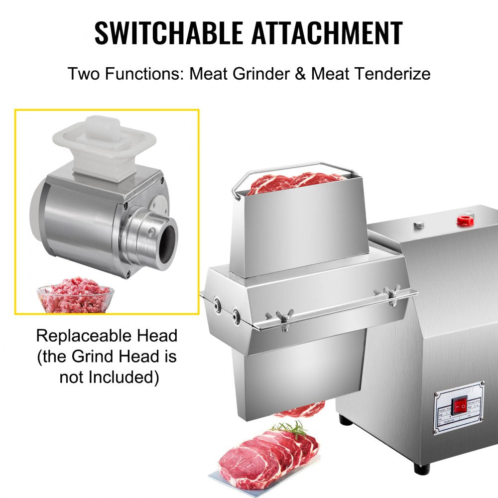 VEVOR Commercial Meat Tenderizer, Stainless Steel Electrical Meat Tenderizer, 750W Meat Tenderizer Machine, Heavy Duty Meat Tenderizer Electric Machine Kitchen Tool for Tenderizing Meat