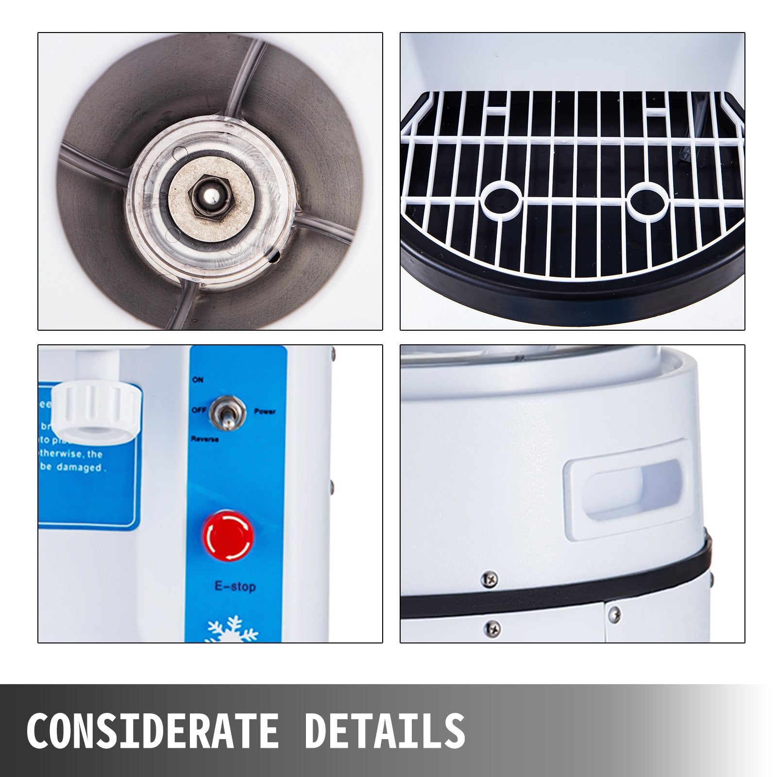 VEVOR 110V Commercial Ice Shaver Crusher 1102 LBS/H with 17.6 LBS Hopper, 350 W Tabletop Electric Snow Cone Maker 320 RPM Rotate Speed Perfect For Parties Events Snack Bar