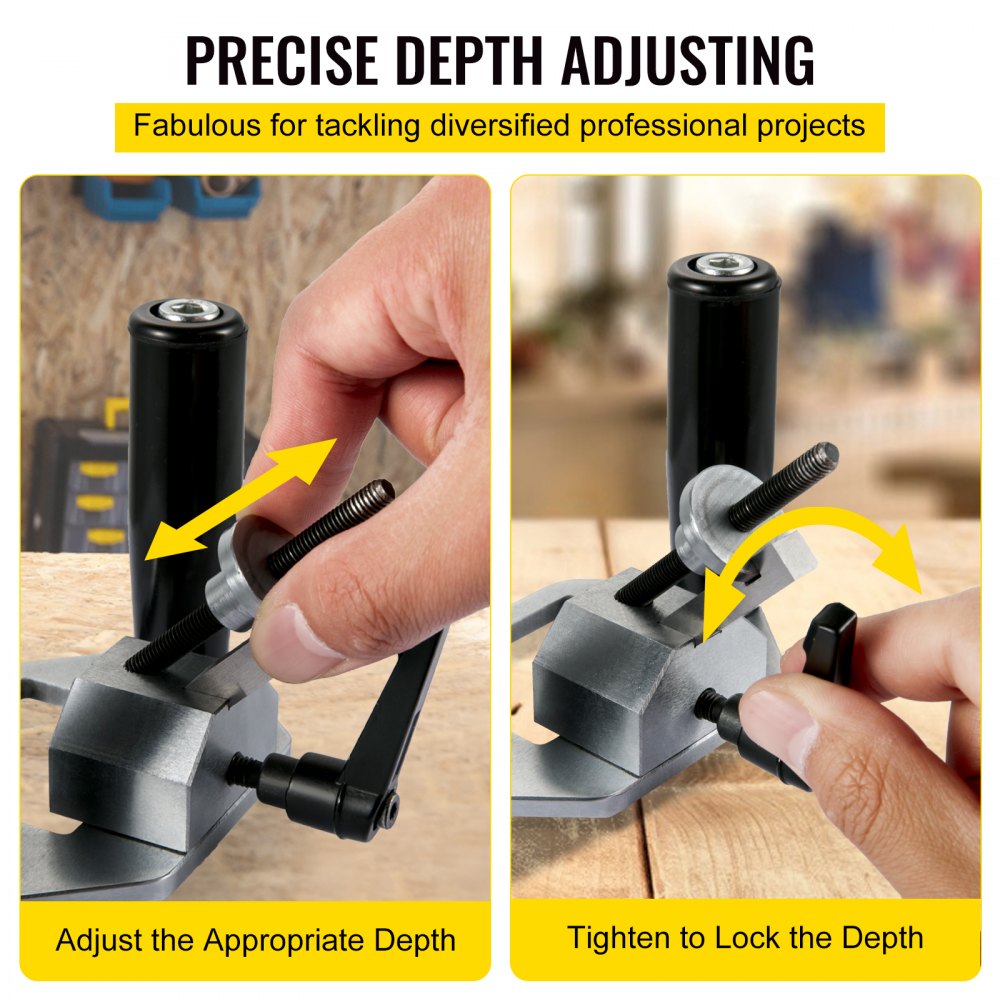 VEVOR Router Plane, Easy Adjustable Blade Hand Planer, Comfortable Bakelite Handle, Stainless Steel Wood Shaver w/ Depth Stop, High Configuration Handheld Woodworking Tool for DIY Carpentry Industry