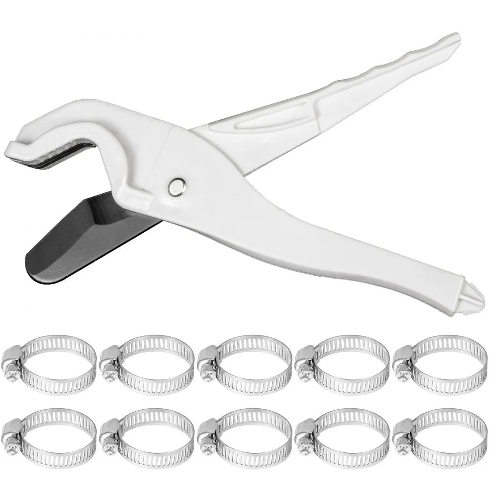 VEVOR PEX Pipe 3/4 Inch, 100 Feet Length PEX-B Flexible Pipe Tubing for Potable Water, Pex Water Lines for Hot/Cold Water & Easily Restore, Plumbing Applications with Free Cutter & Clamps ,Red