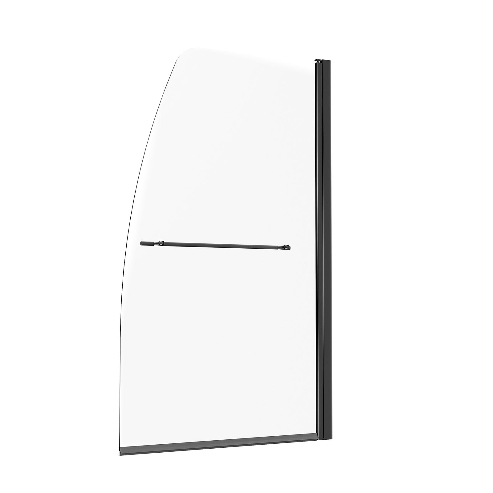 VEVOR Frameless Bathtub Shower Door 34 in. W x 55 in. H 180° Rotatable Door