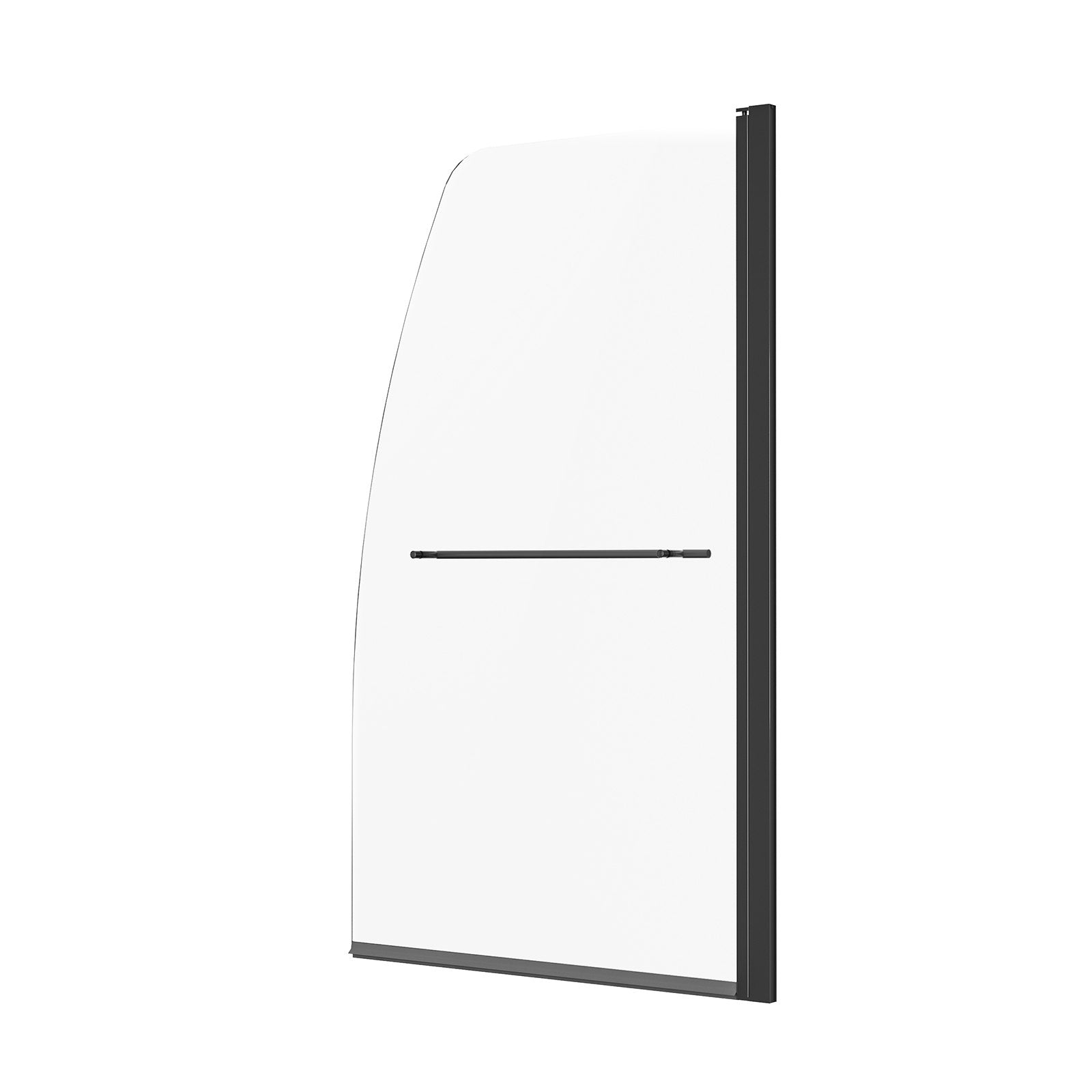 VEVOR Frameless Bathtub Shower Door 34 in. W x 55 in. H 180° Rotatable Door
