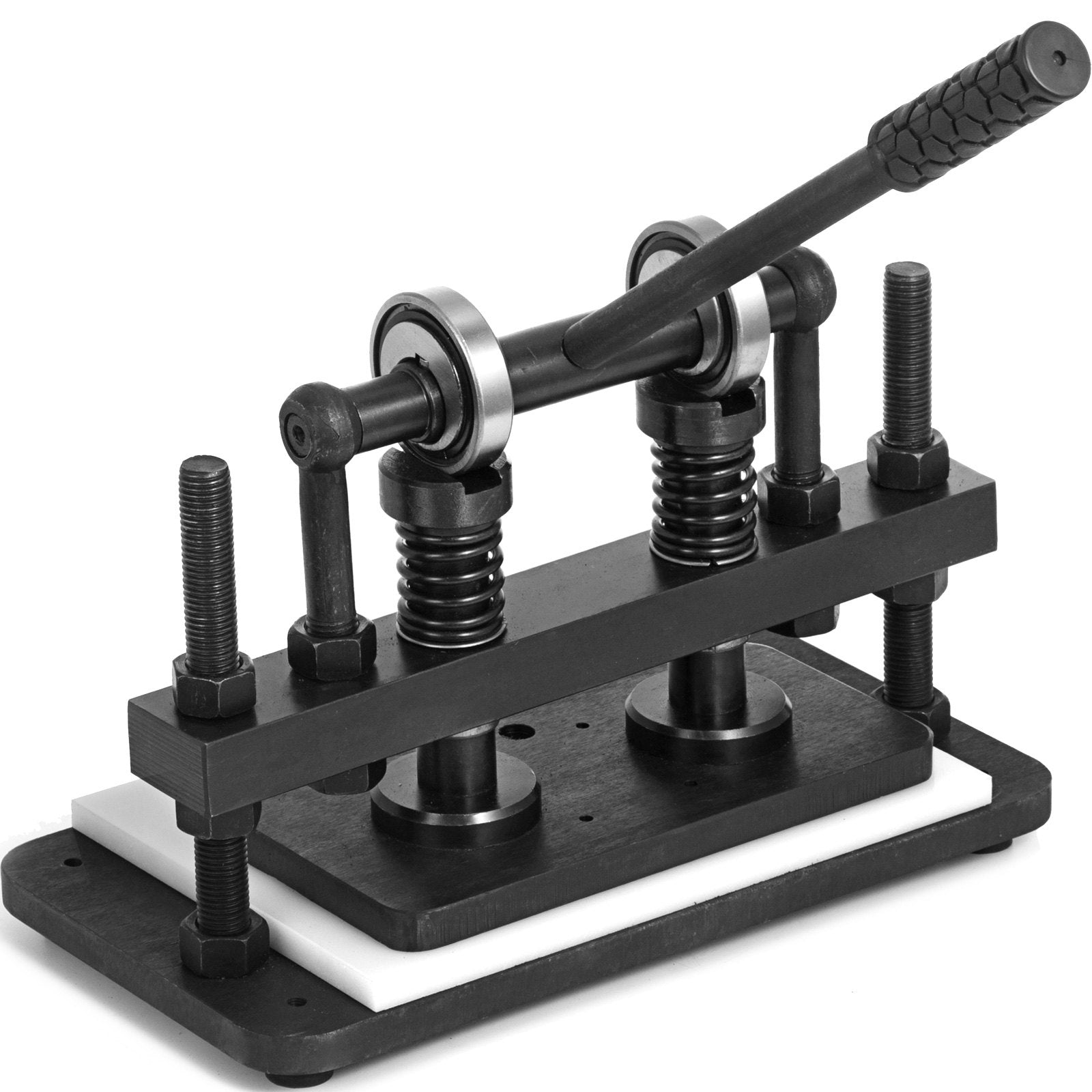 VEVOR Leather Cutting Machine Double Guiding Shaft Leather Embossing Machine with 260x120mm Upper Platen Max 10 mm Leather Die Cutter Suitable for Photo Paper PVC/EVA Sheet, Black