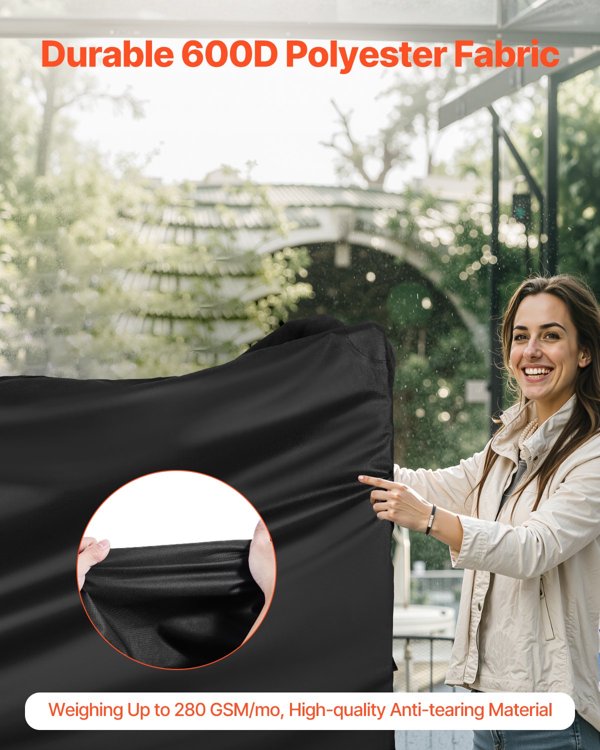 VEVOR 59 inch Grill Cover Heavy Duty BBQ Gas Grill Cover Outdoor Waterproof