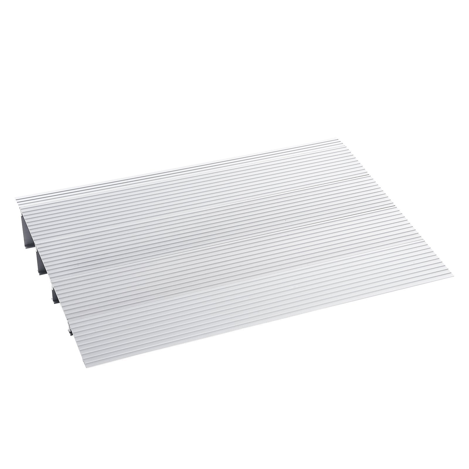 VEVOR Door Threshold Ramp, 4" Rise, 800 lbs Load Capacity, Door Ramp for Wheelchairs, Aluminum Threshold Ramp for Doorways, Adjustable Modular Threshold Ramp for Wheelchairs, Scooters, Power Chairs