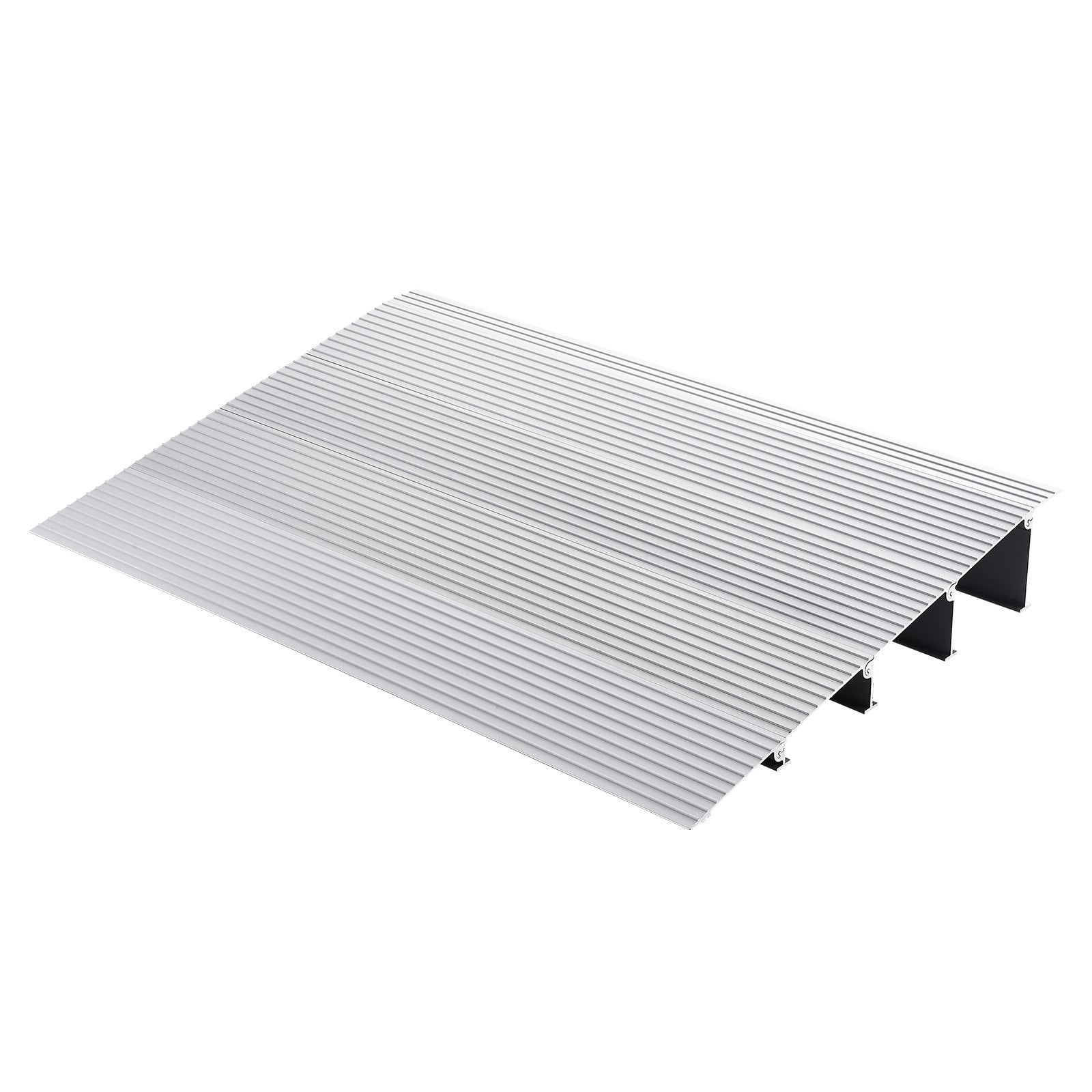 VEVOR Door Threshold Ramp, 4" Rise, 800 lbs Load Capacity, Door Ramp for Wheelchairs, Aluminum Threshold Ramp for Doorways, Adjustable Modular Threshold Ramp for Wheelchairs, Scooters, Power Chairs