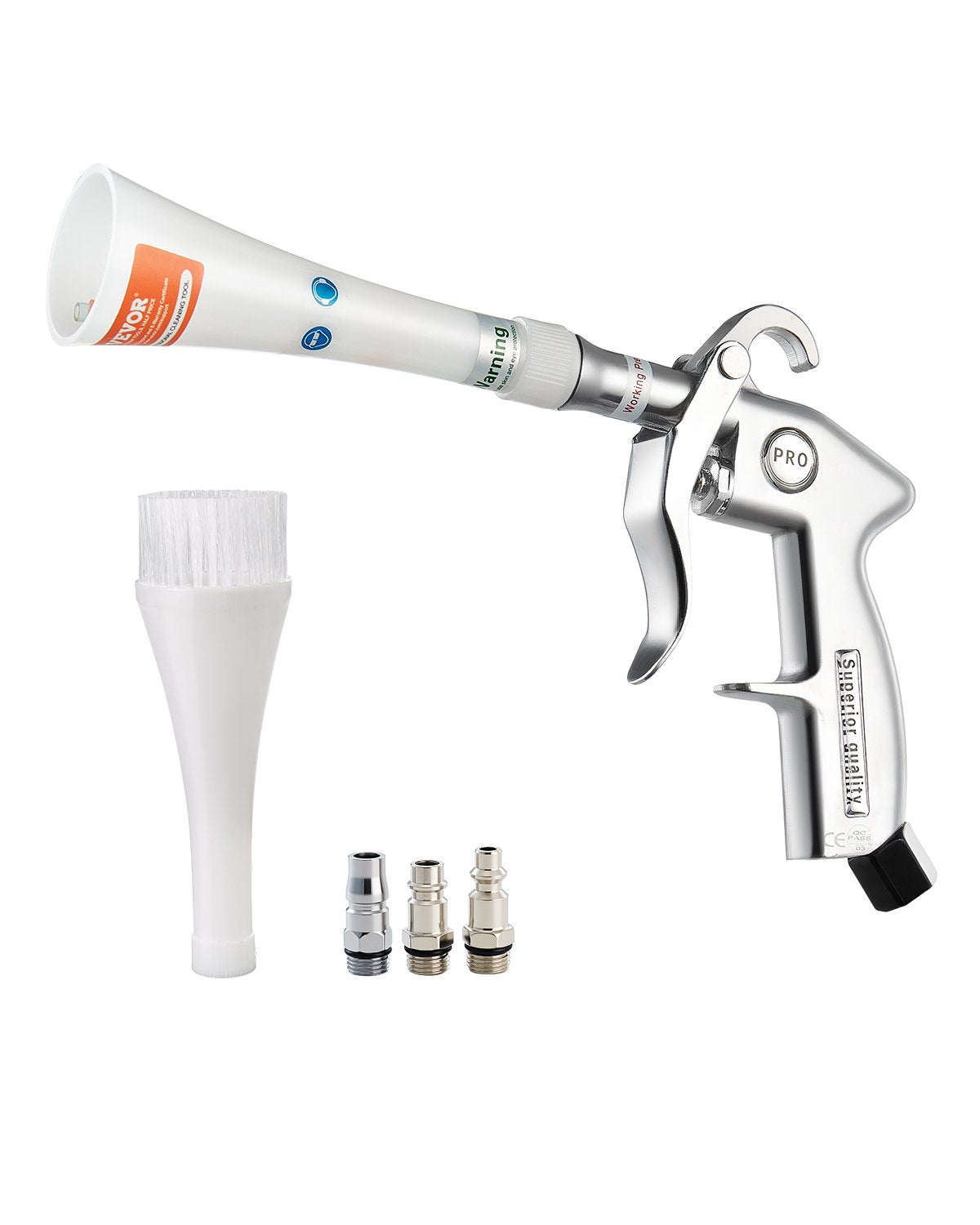 VEVOR Car Cleaning Gun 6-9.2 Bar High-Pressure Air Blow Gun 2 Nozzles Blast Dust