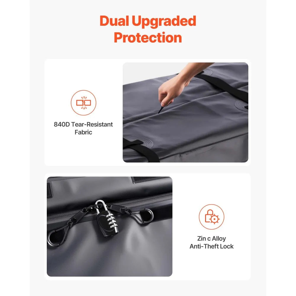 VEVOR Hitch Cargo Carrier Bag 57.48 x 19.49 x 23.82 in (16 Cu.ft) Waterproof