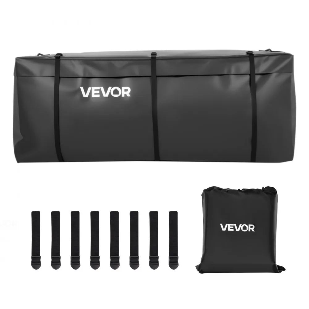 VEVOR Hitch Cargo Carrier Bag 59.84 x 23.9 x 24.02 in (20 Cu.ft) with 8 Straps