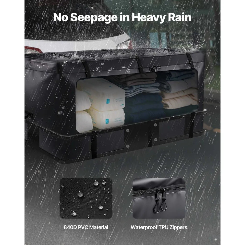 VEVOR Hitch Cargo Carrier Bag 60.24 x 24.02 x 35.94 in (30 Cu.ft) Waterproof