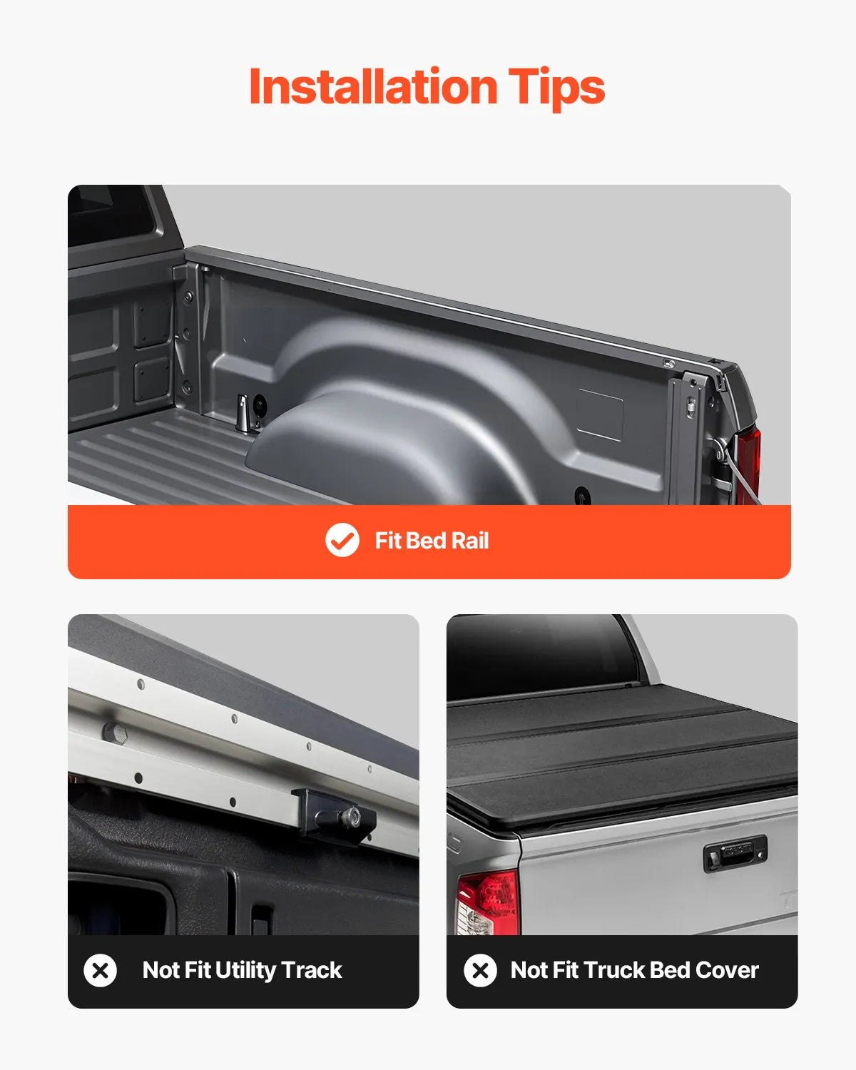 VEVOR Overland Truck Bed Rack LED fit Ram 1500/Canyon/Silverado 1500/Tundra
