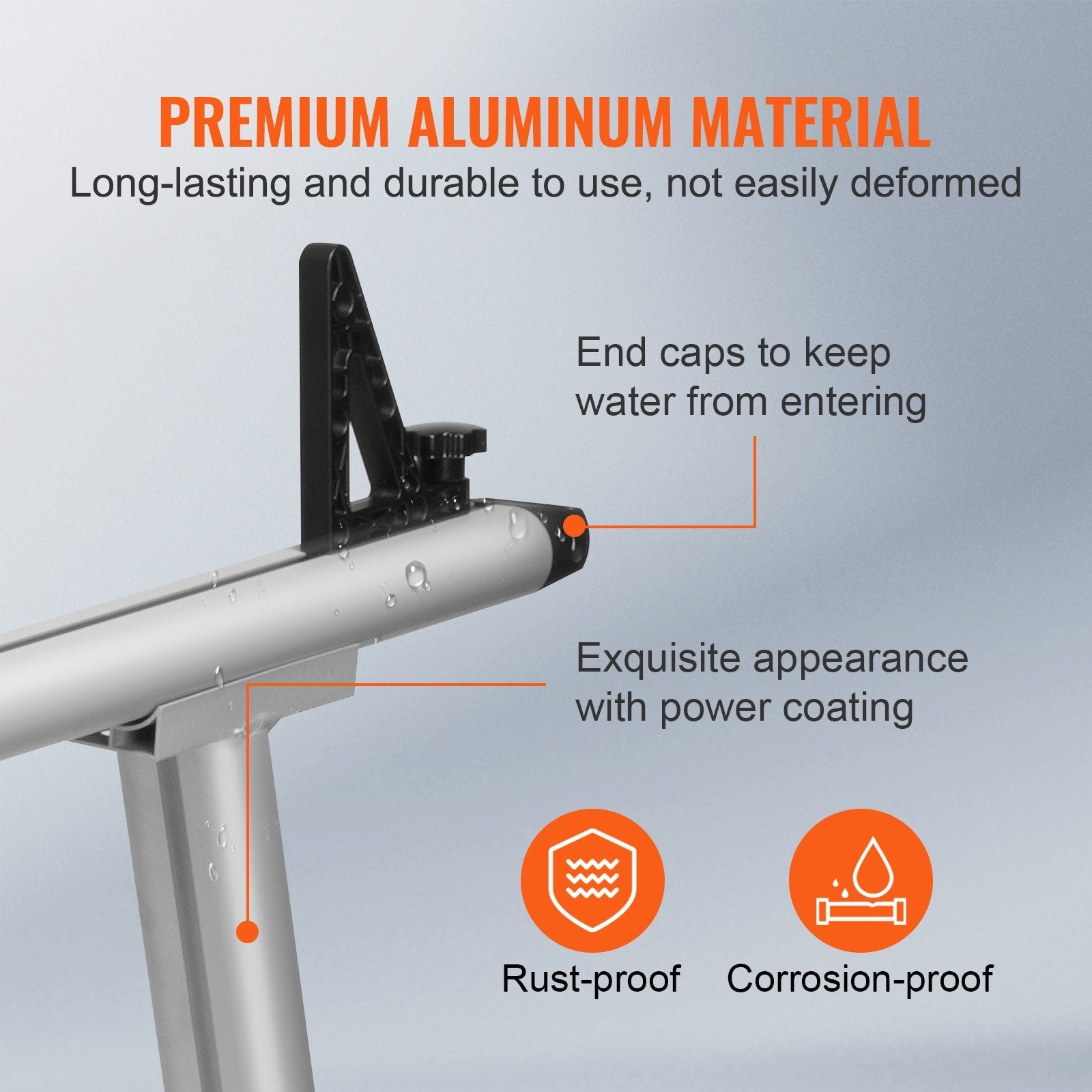 VEVOR Truck Rack, 800 lbs Capacity, 71"x31" Aluminum Ladder Rack for Truck with 8 Non-Drilling C-clamps, Heavy Duty Truck Bed Rack Two-Bar Set for Kayak, Surfboard, Lumber, Ladder