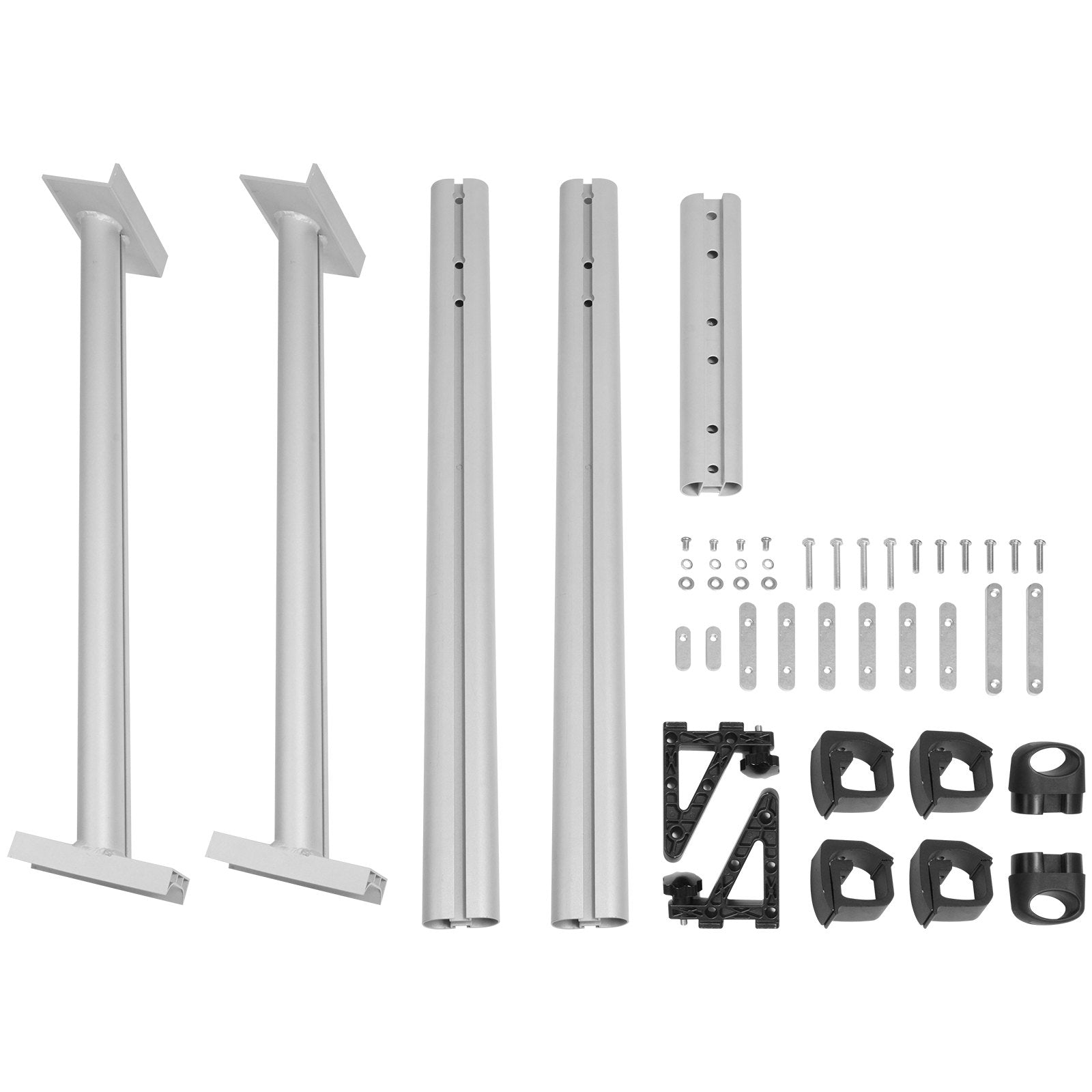 VEVOR Truck Rack, 800 lbs Capacity, 71"x31" Aluminum Ladder Rack for Truck with 8 Non-Drilling C-clamps, Heavy Duty Truck Bed Rack Two-Bar Set for Kayak, Surfboard, Lumber, Ladder