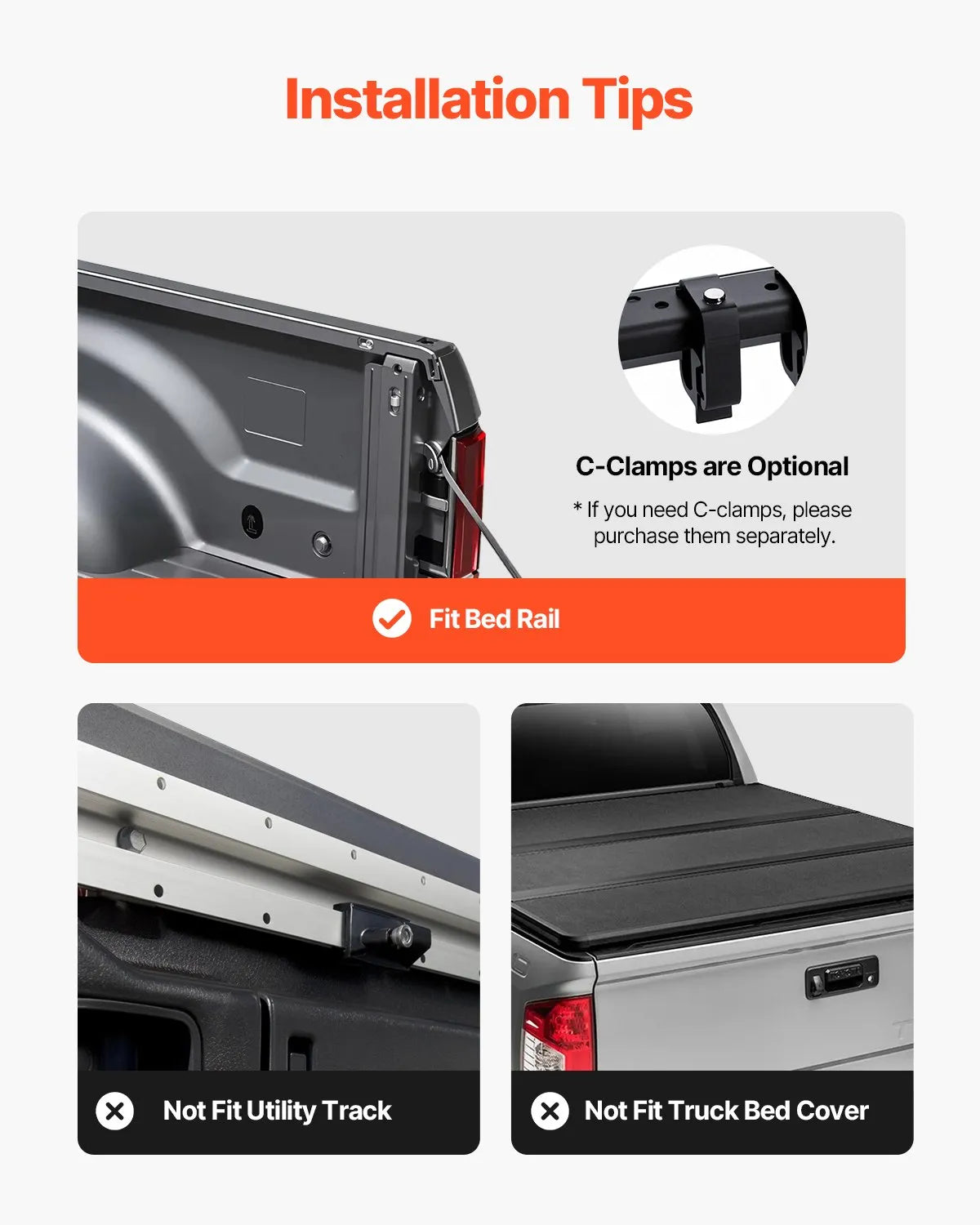 VEVOR Truck Ladder Rack Universal Cargo Rack 800 lbs Capacity for Large Cargo