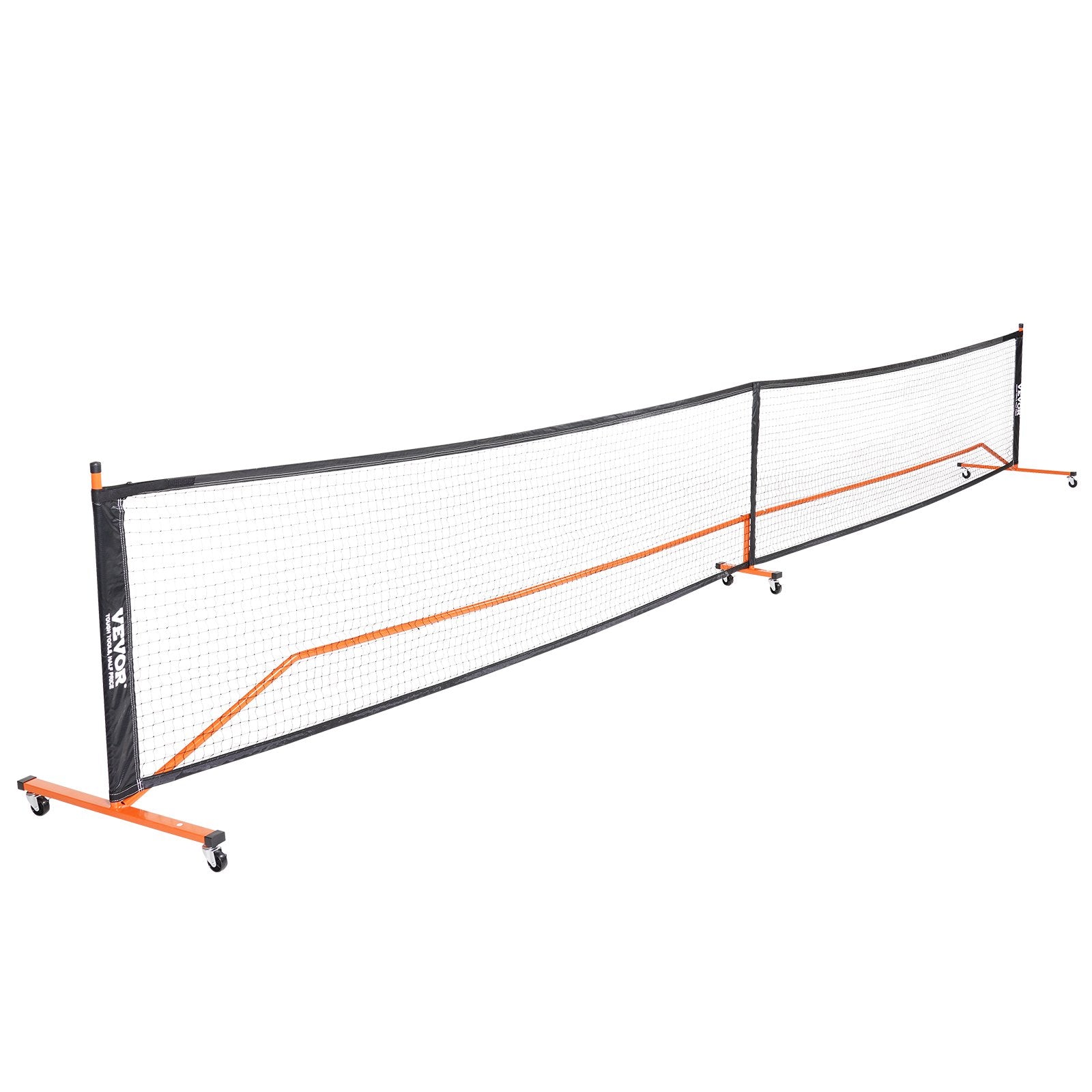 VEVOR Pickleball Net Set, 22FT Regulation Size Portable Pickleball System with Carrying Bag, Balls, and Wheels, Weather Resistant Steady Metal Frame & Strong PE Net, for Outdoor Backyard Driveway