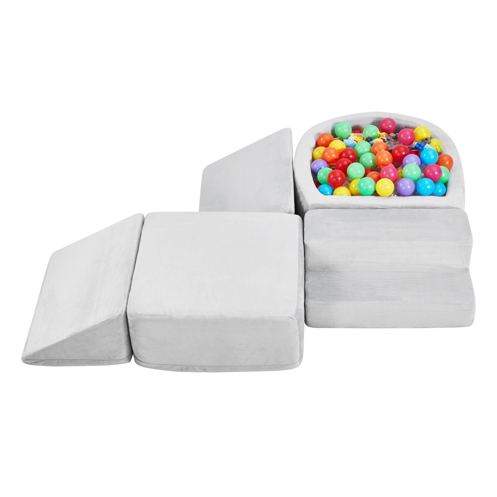 VEVOR Climbing Toys 5 Piece Foam Climbing Blocks with Ball Pit for Toddlers