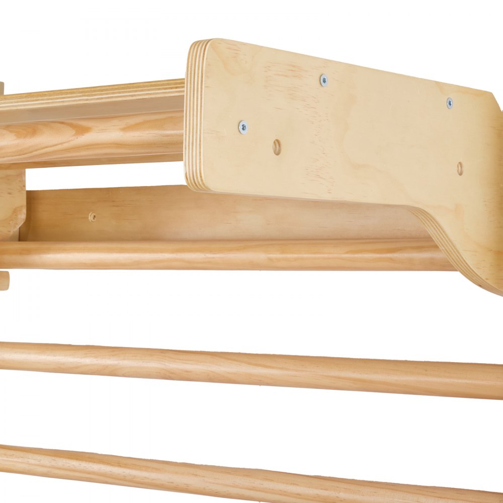 VEVOR Swedish Ladder Wall Gym 8 in 1 Wooden Indoor Playground Climbing Toys