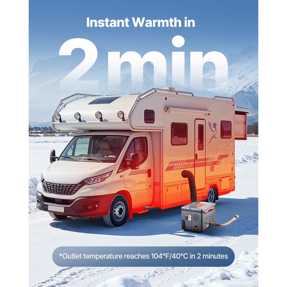 8KW Diesel Air Heater, 12V/24V Portable Heater with Bluetooth & Remote Control