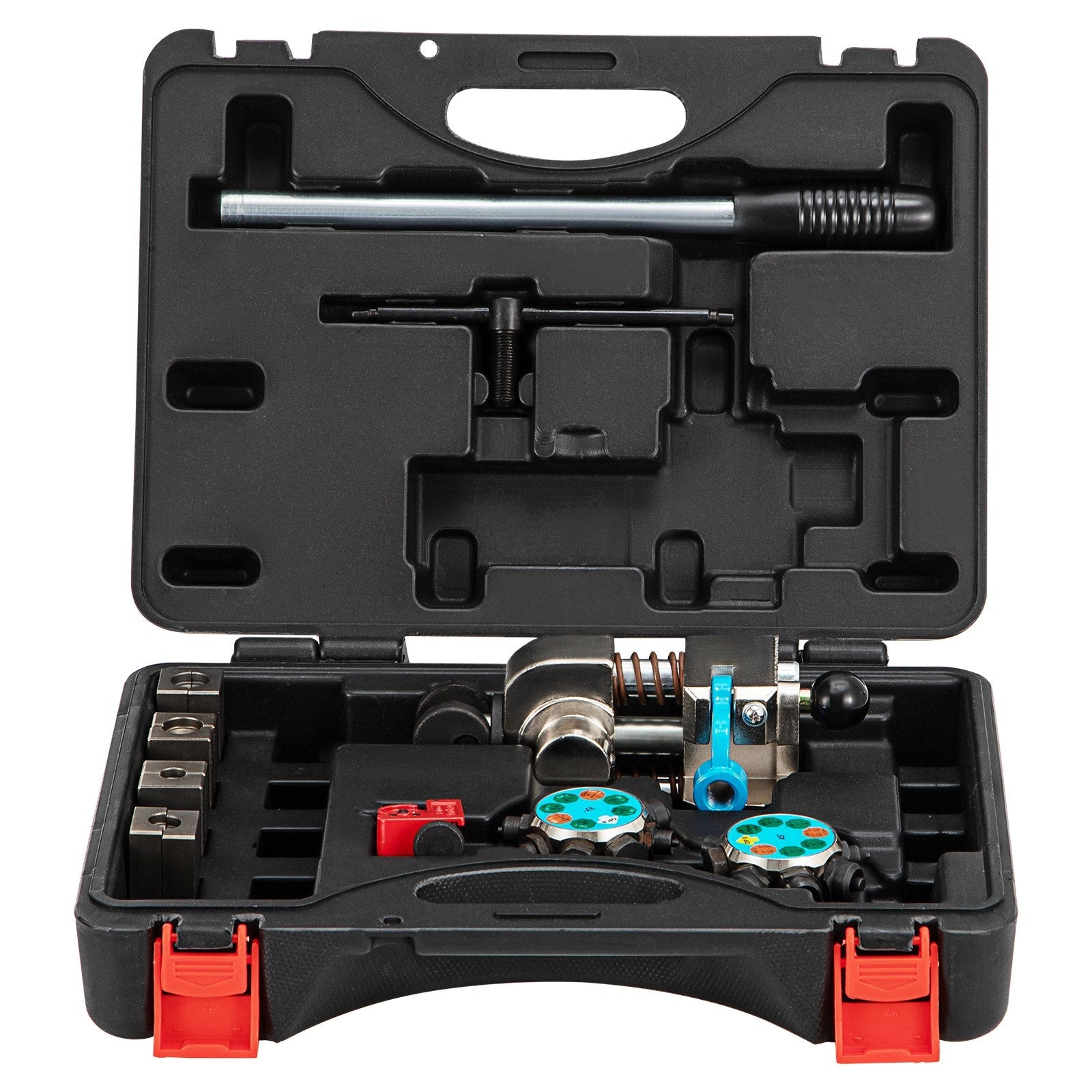 VEVOR Brake Line Flaring Tool, 37 & 45 Degree Single, Double, and Bubble Flares for 3/16", 1/4", 5/16" and 3/8" Tube Size, Suitable for Soft Metal of Copper Lines