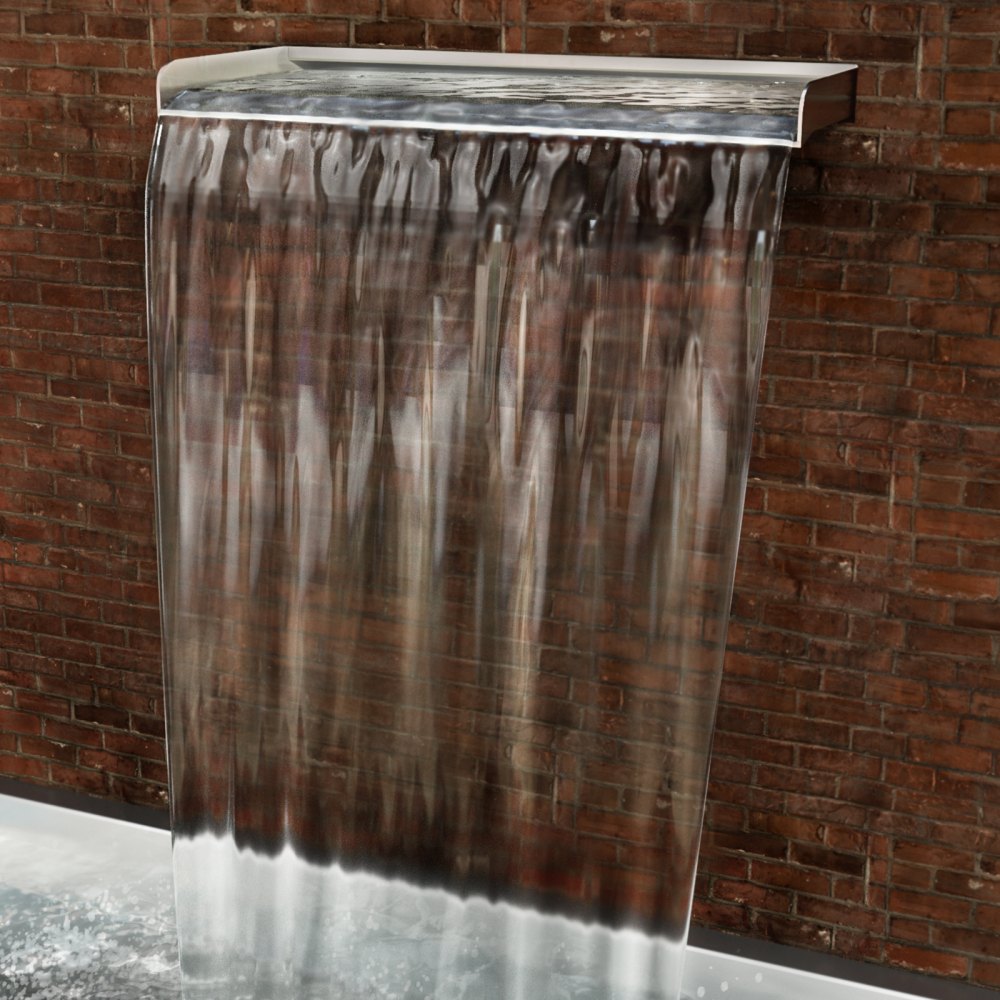 VEVOR Patiolife Pool Fountain Stainless Steel Pool Waterfall 23.6" x 4.5" x 3.1"(W x D x H) Waterfall Spillway Rectangular Garden Outdoor