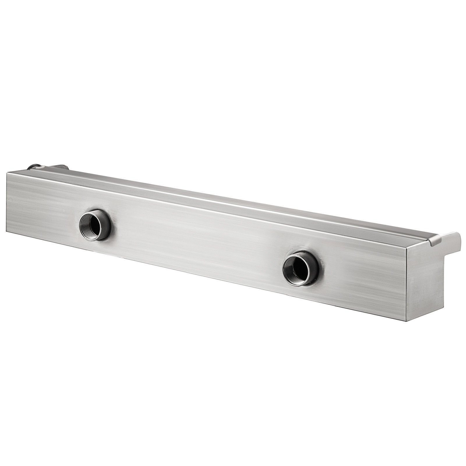 23.6" x 4.5" x 3.1" Stainless Steel Decorative Waterfall Pool Fountain With LED Strip Light For Garden Pond Indoors And Outdoors