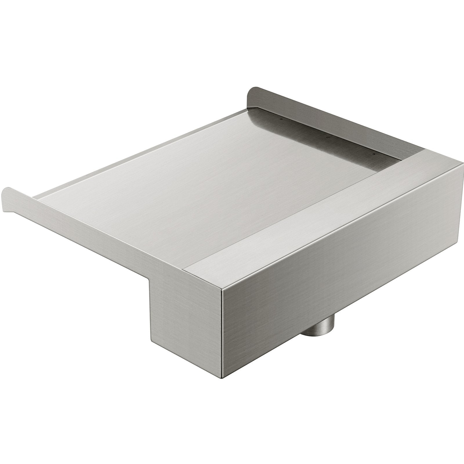 VEVOR Waterfall Blade, 30cm Stainless Steel Waterfall Spillway, Rectangular Waterfall Pool Fountain, Cascade Blade with Connector, Hose, Clamp & PTFE Tape, Water Blade for Koi Fish Pond, Water Feature