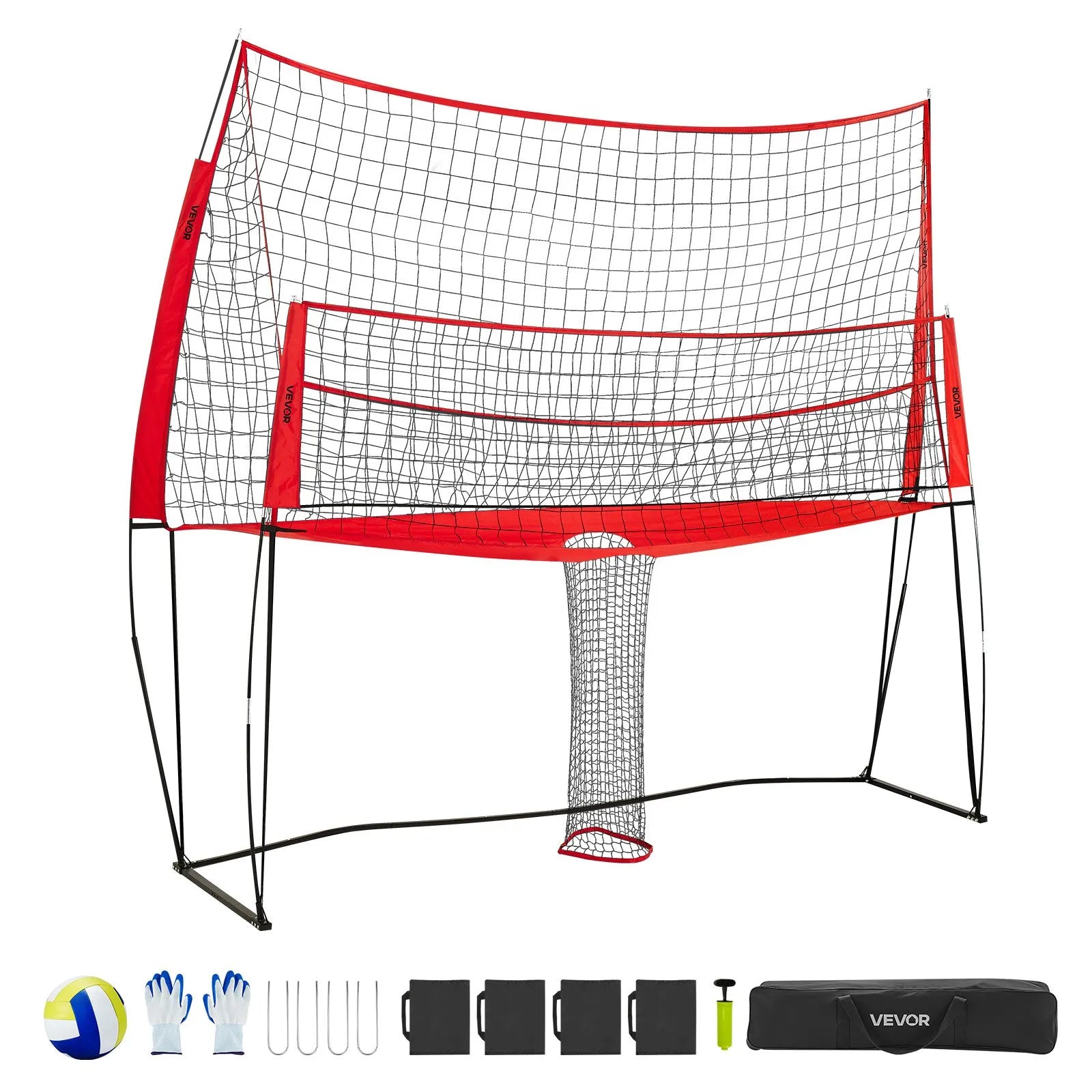 VEVOR Volleyball Training Net System Portable Practice Equipment Indoor Outdoor