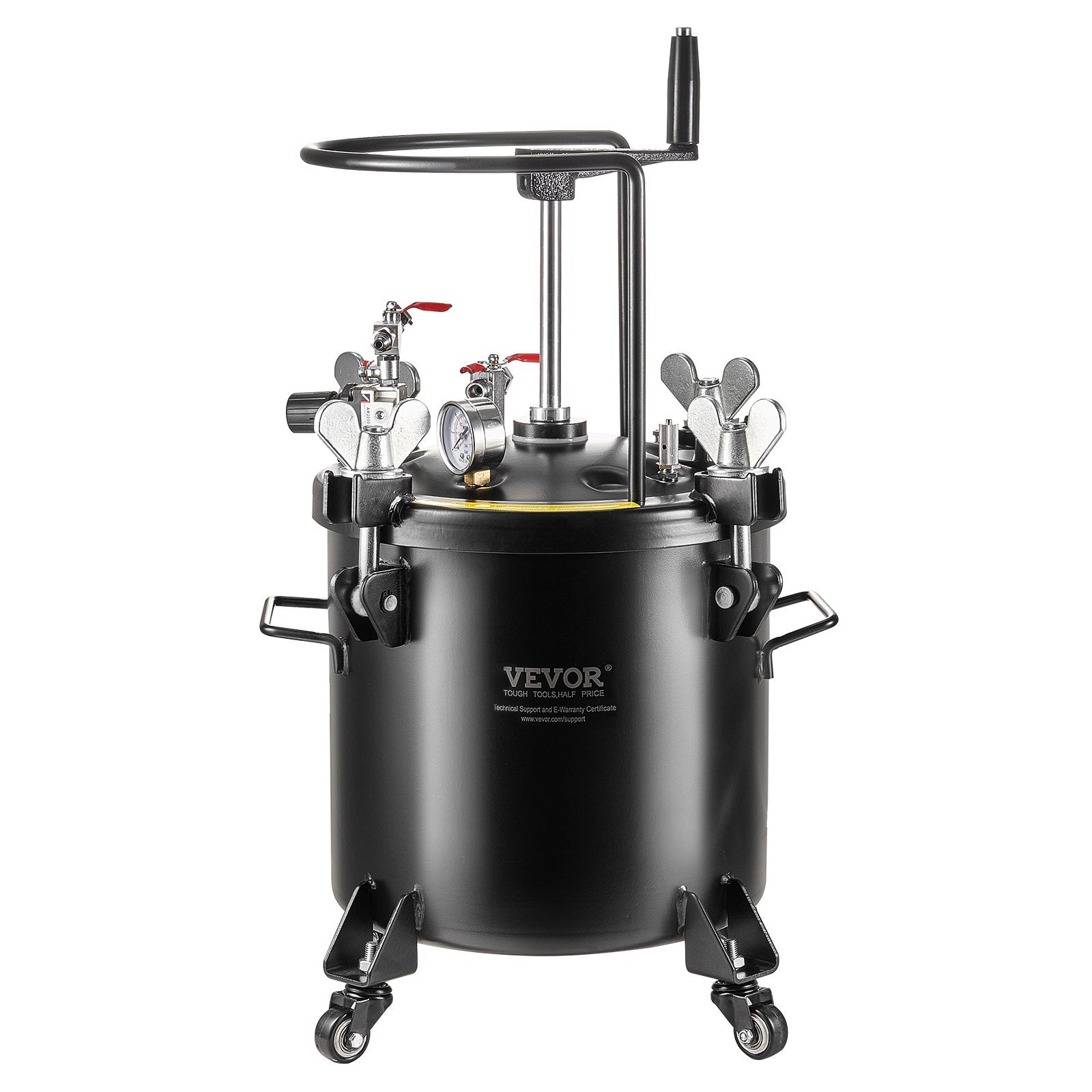 VEVOR Spray Paint Pressure Pot Tank 20L/5gal with Casters Leak Repair Sealant