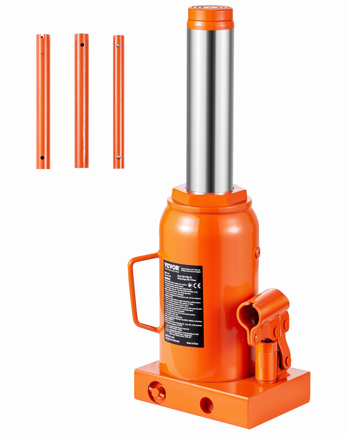 VEVOR Hydraulic Bottle Jack 30 Ton Manual High Lift Automotive Car Repair Shop