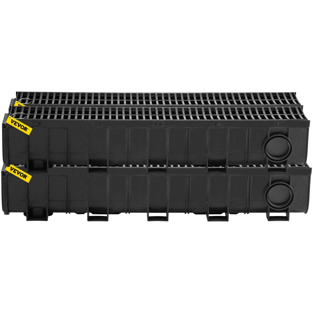 VEVOR Drainage Trench Driveway Channel Drain Kit Plastic Grate-5.8"x7.5"-4 Pack