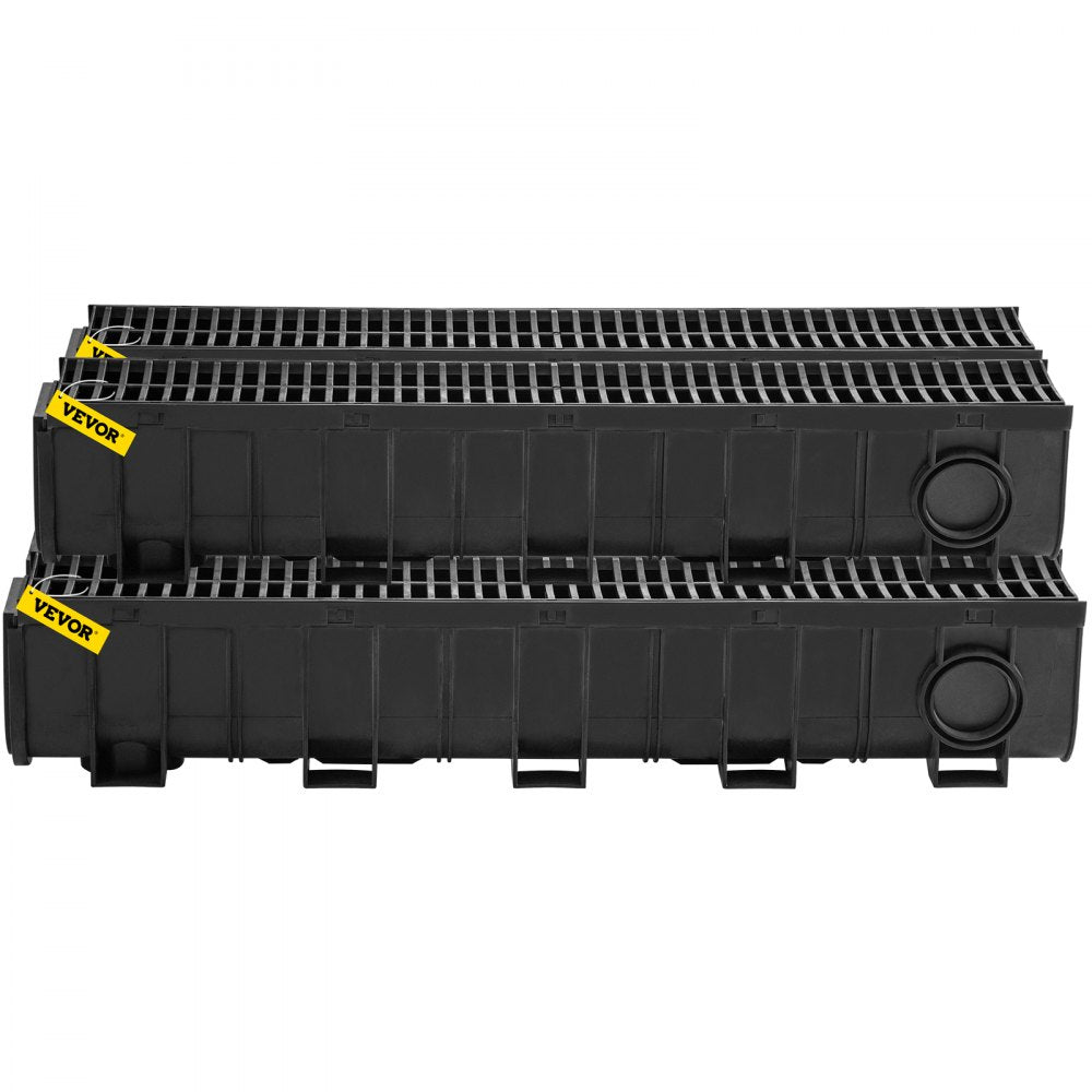 VEVOR Drainage Trench Driveway Channel Drain Kit Plastic Grate-5.8"x7.5"-5 Pack