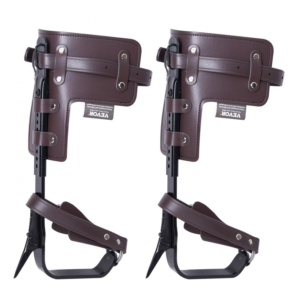 VEVOR Tree Climbing Spikes Climbing Spurs Alloy Steel Arborist Equipment Brown