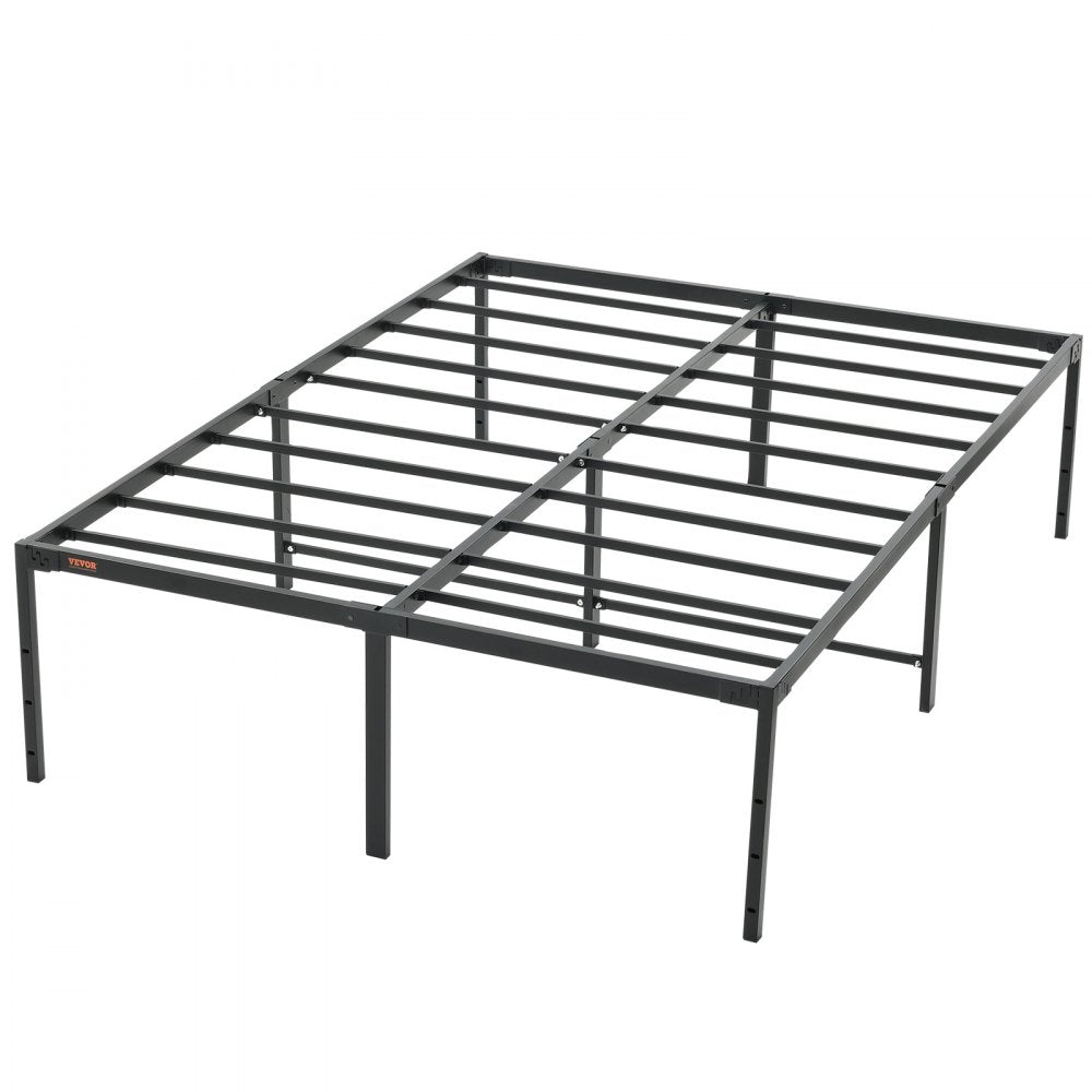 VEVOR 18 Inch Full Metal Bed Frame Platform, No Box Spring Needed, 1500 lbs Loading Capacity Embedded Heavy Duty Mattress Foundation with Steel Slat Support, Easy Assembly, Noise Free