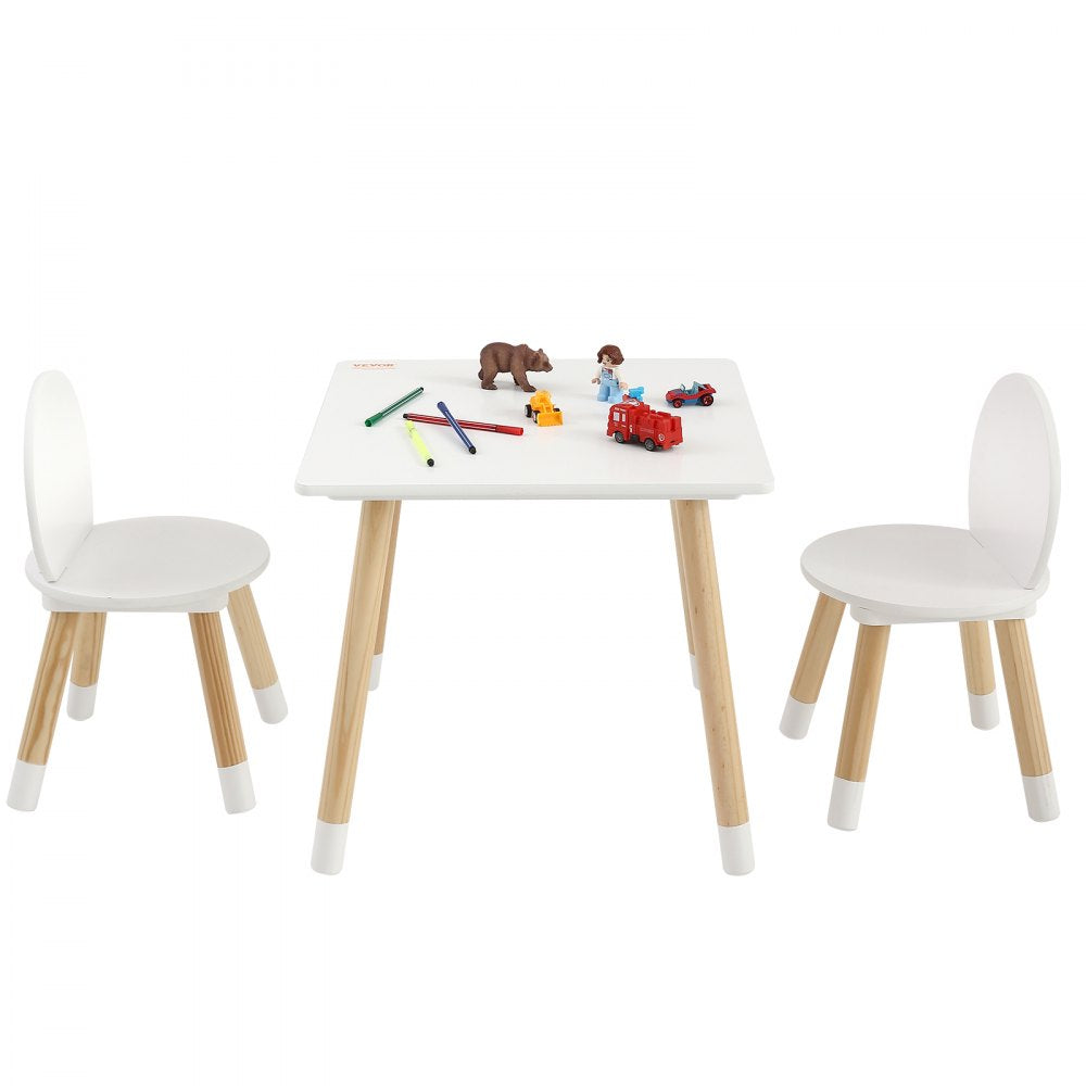 VEVOR Kids Table and 2 Chairs Set, Toddler Table and Chair Set, Children Multi-Activity Table for Art, Craft, Reading, Learning