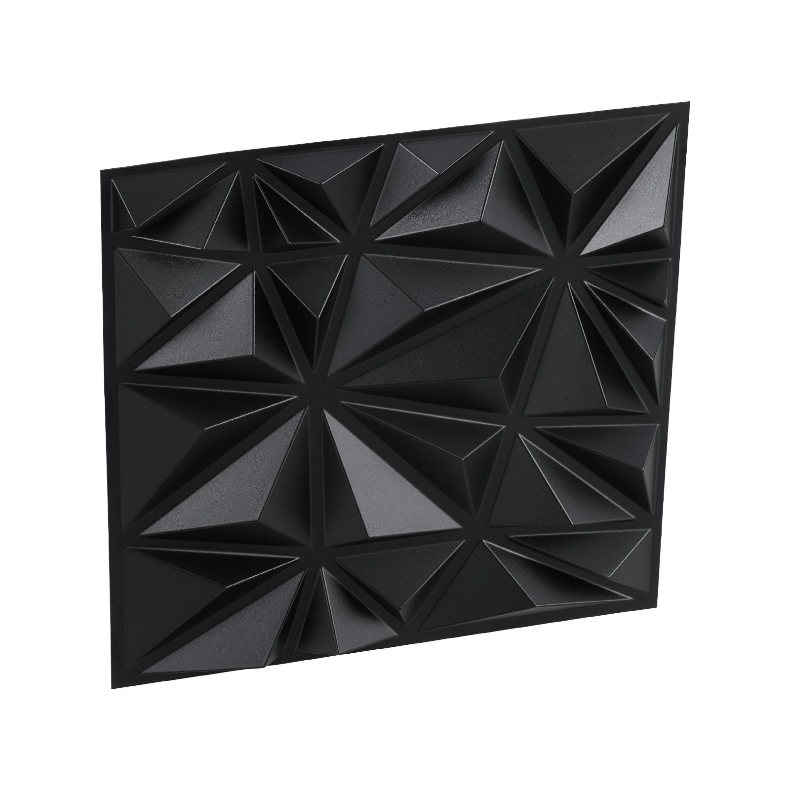 VEVOR 3D Wall Panels 33-Pack 11.81x11.81'' PVC 32 Sq.Ft Coverage Diamond Black