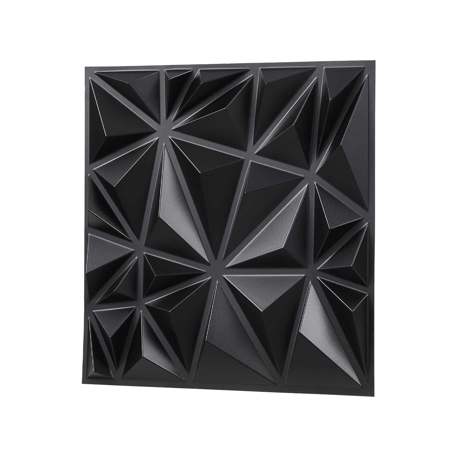 VEVOR 3D Wall Panels 33-Pack 11.81x11.81'' PVC 32 Sq.Ft Coverage Diamond Black
