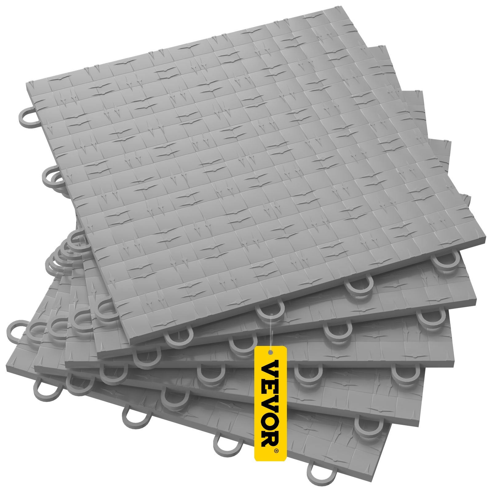 VEVOR Garage Tiles Interlocking Garage Flooring Tiles 12x12" 25 Pack Silver