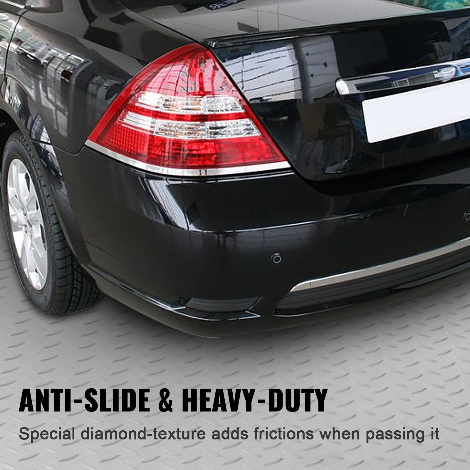 VEVOR Garage Floor Mat 4.9x13ft Vinyl Garage Flooring Roll Anti-Slide Diamond Texture Silver Garage Mats for Under Car 63.7sqft Covering Space DIY PVC Garage Floor Mat for Gyms Boats Car Trailer