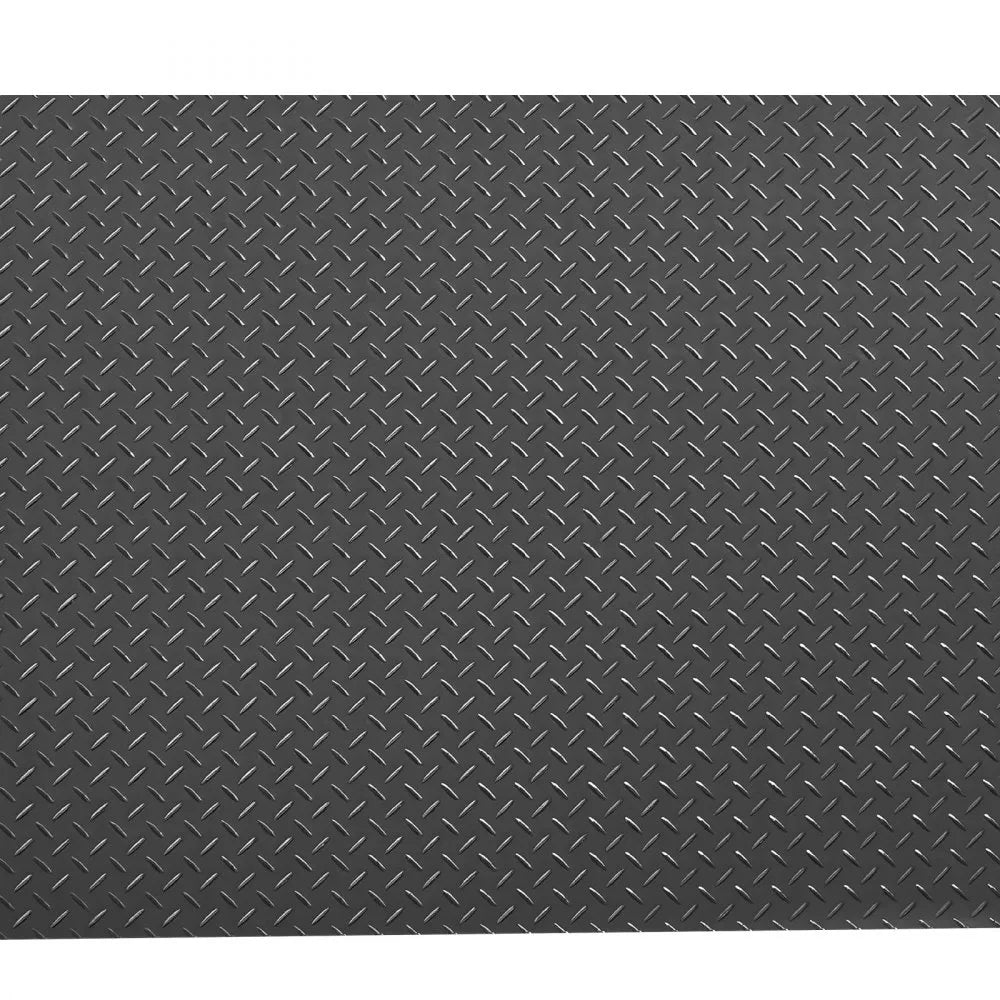 VEVOR Garage Floor Roll, 7.5 x 20 ft Garage Flooring Mat, 2.2 mm Thickened PVC Diamond Plate Floor Protector Mat with Double-sided Tape, Non-Slip, Easy to Clean for Warehouse, Gyms, Trailer, Black