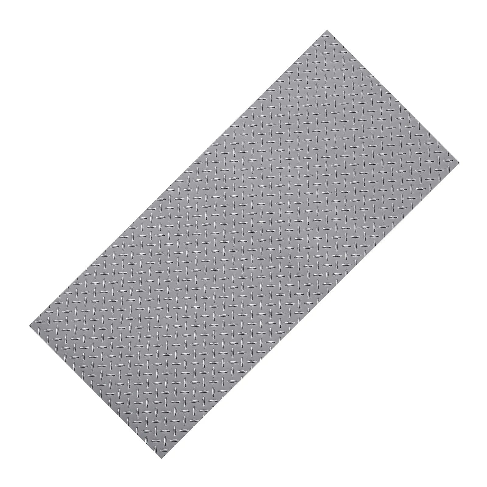 VEVOR Garage Floor Roll, 7.5 x 17 ft Garage Flooring Mat, 2.2 mm Thickened PVC Diamond Plate Floor Protector Mat with Double-sided Tape, Non-Slip, Easy to Clean for Warehouse, Gyms,Silver Gray