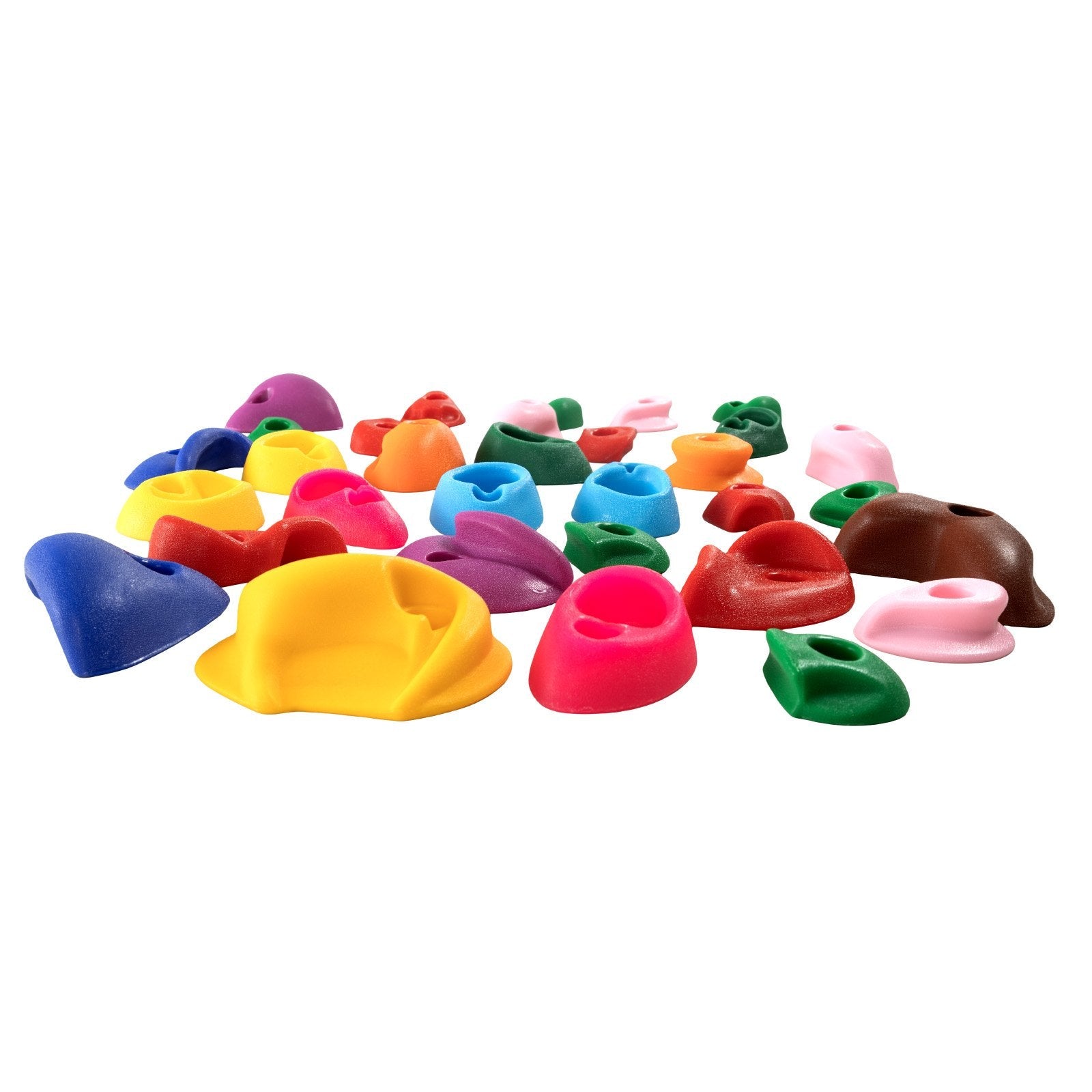 VEVOR 32 Rock Climbing Holds Climbing Rocks with Colored Climbing Rope Hardware