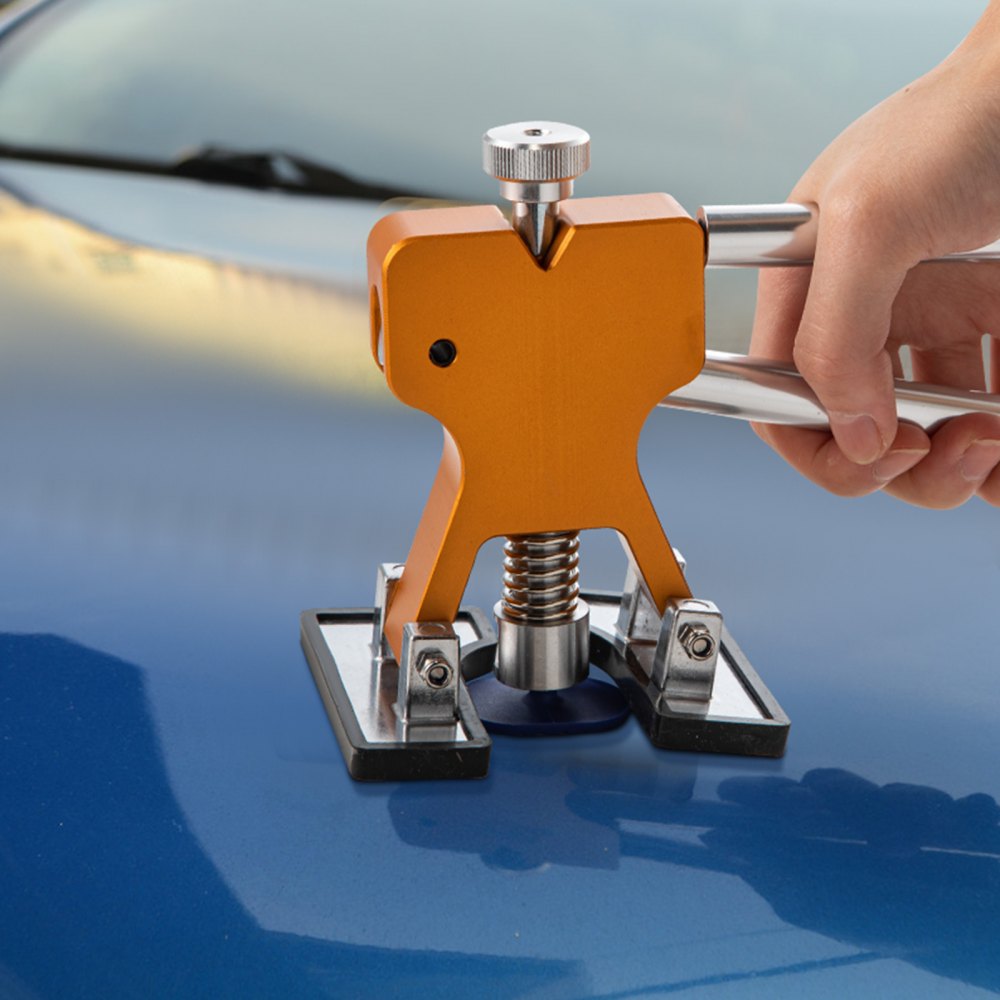 VEVOR Dent Puller Kit, 53 PCS Paintless Dent Repair Tool, Golden Lifter Puller Car Dent Repair Kit, Glue Puller Tabs Dent Puller Kit for Auto Dent Removal, Minor Dents, Door Dings and Hail Damage