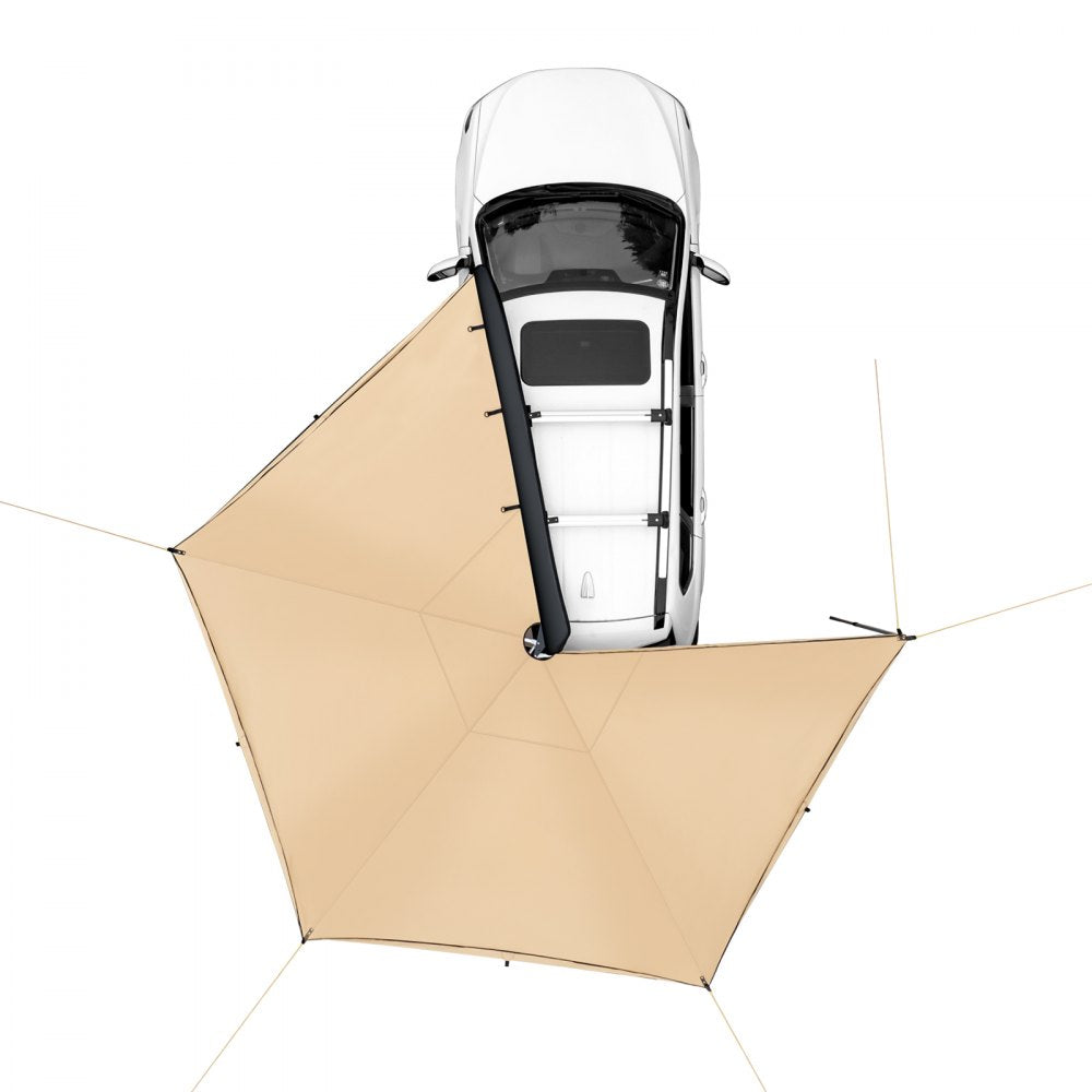 VEVOR Vehicle Awning 270 Degree, 8.2' Height Retractable Car Side Awning, PU3000mm UV50+ Car Awning with Waterproof Storage Bag, Suitable for Truck, SUV, Van, Campers